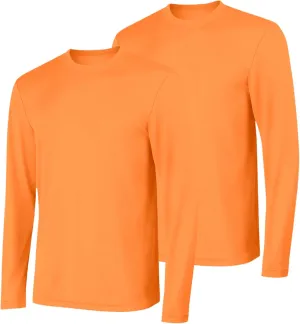 Hanes Men's Cool Dri Long Sleeve Performance T-Shirt, Moisture-Wicking Tee, 40  UPF Protection, 2 Or 4 Pack