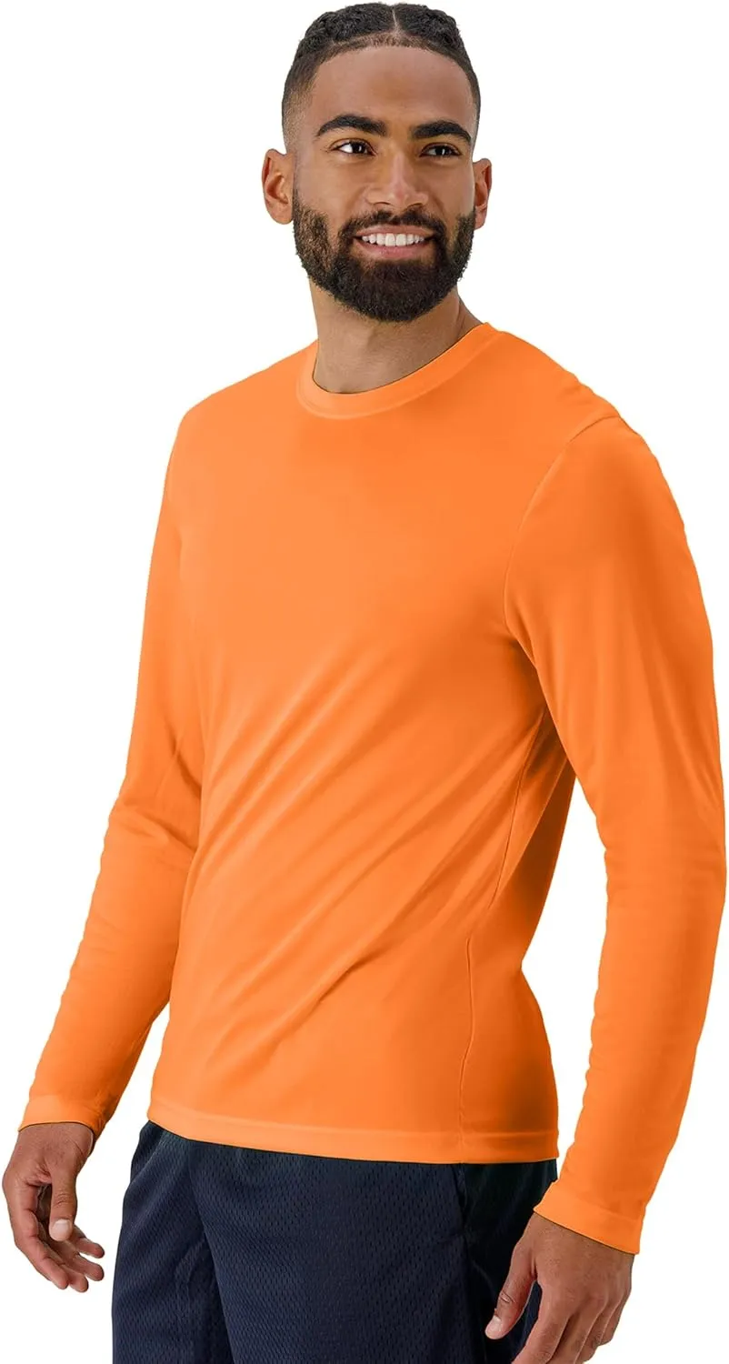 Hanes Men's Cool Dri Long Sleeve Performance T-Shirt, Moisture-Wicking Tee, 40  UPF Protection, 2 Or 4 Pack