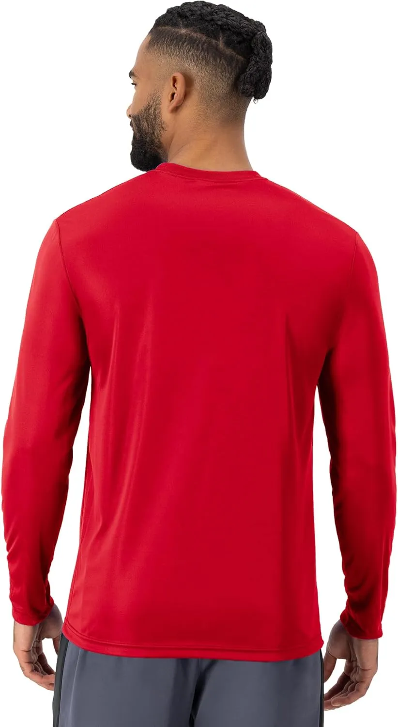 Hanes Men's Cool Dri Long Sleeve Performance T-Shirt, Moisture-Wicking Tee, 40  UPF Protection, 2 Or 4 Pack