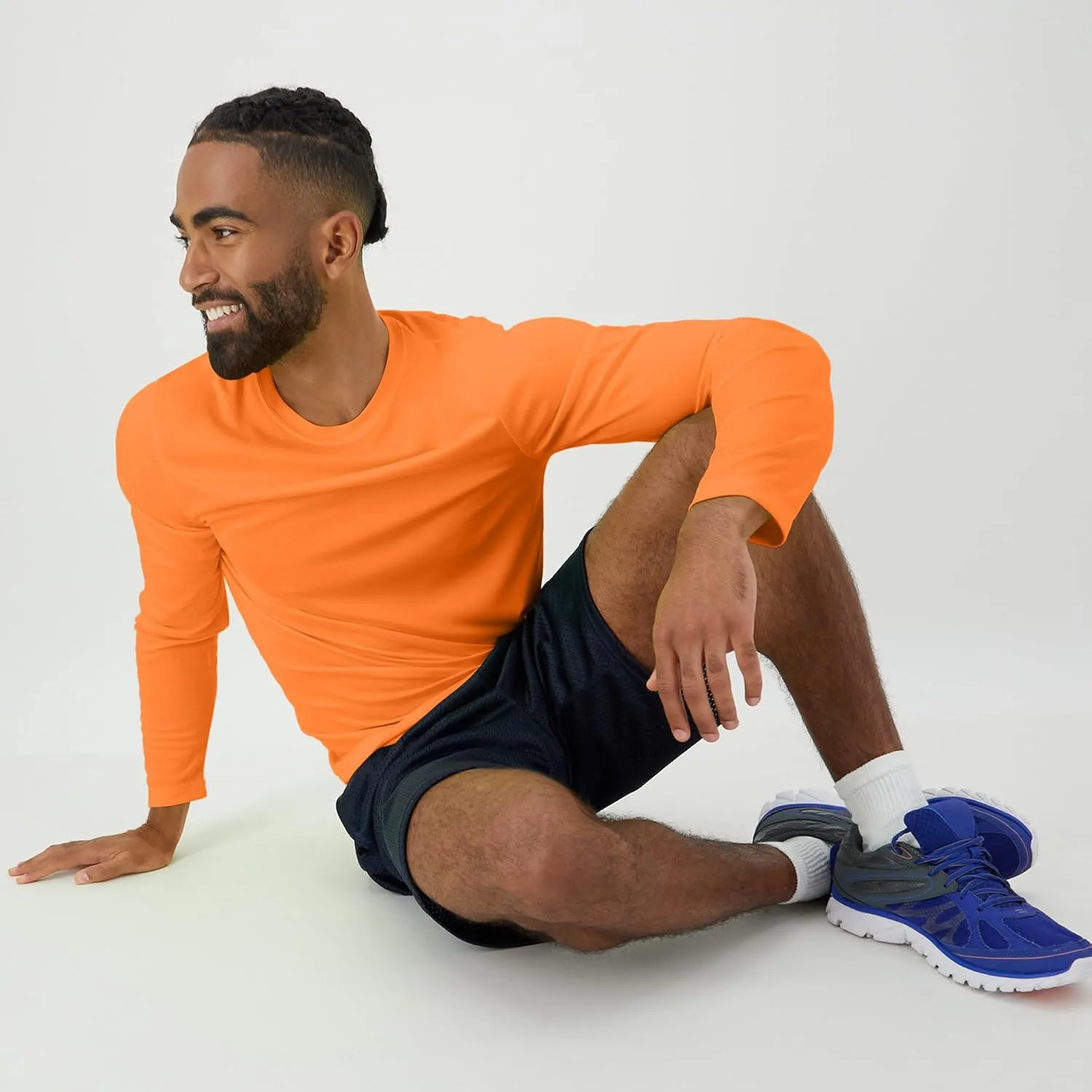 Hanes Men's Cool Dri Long Sleeve Performance T-Shirt, Moisture-Wicking Tee, 40  UPF Protection, 2 Or 4 Pack