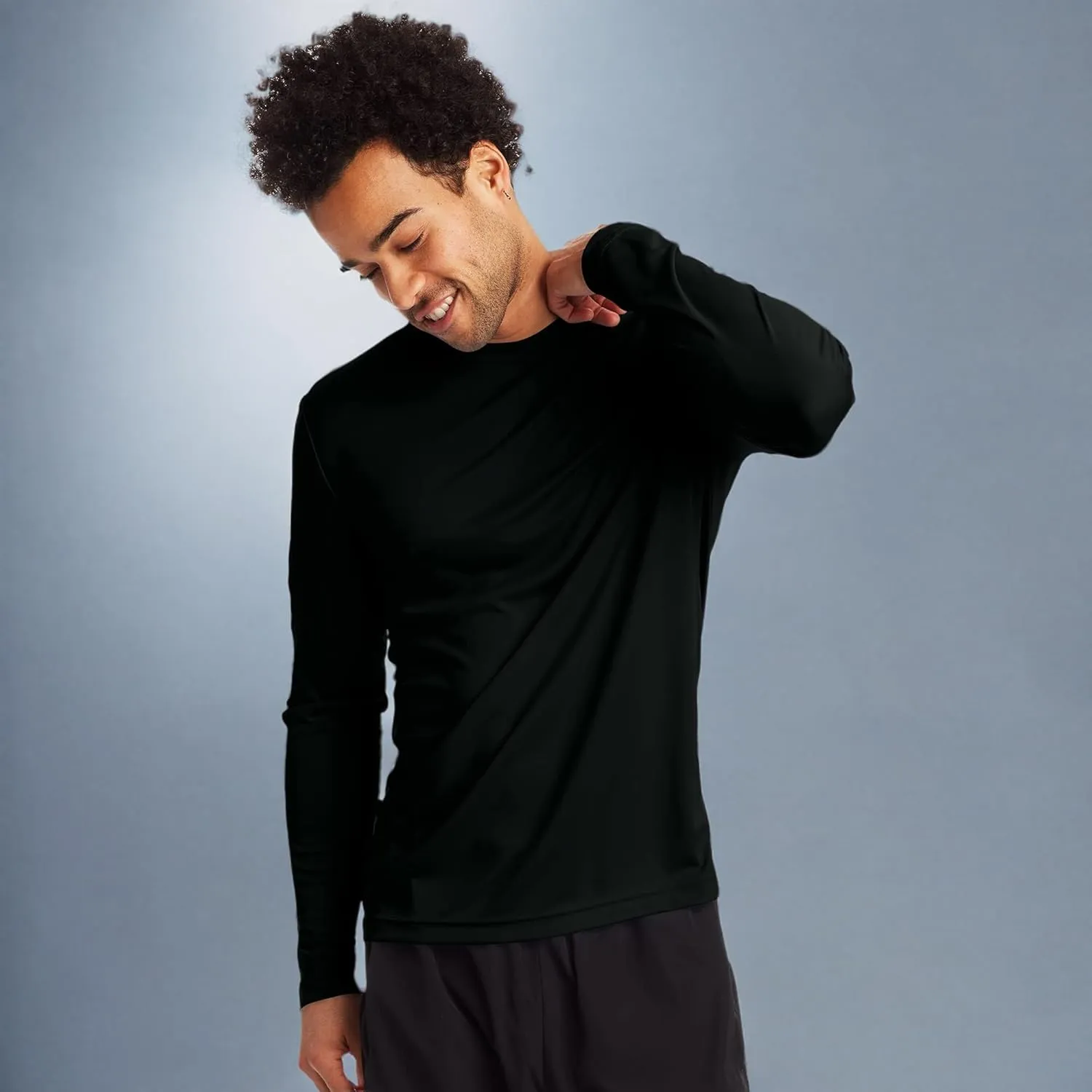 Hanes Sport Men's Long-Sleeve T-Shirt Pack, Cool DRI Moisture-Wicking Performance T-Shirts, Performance Tee, 2-Pack
