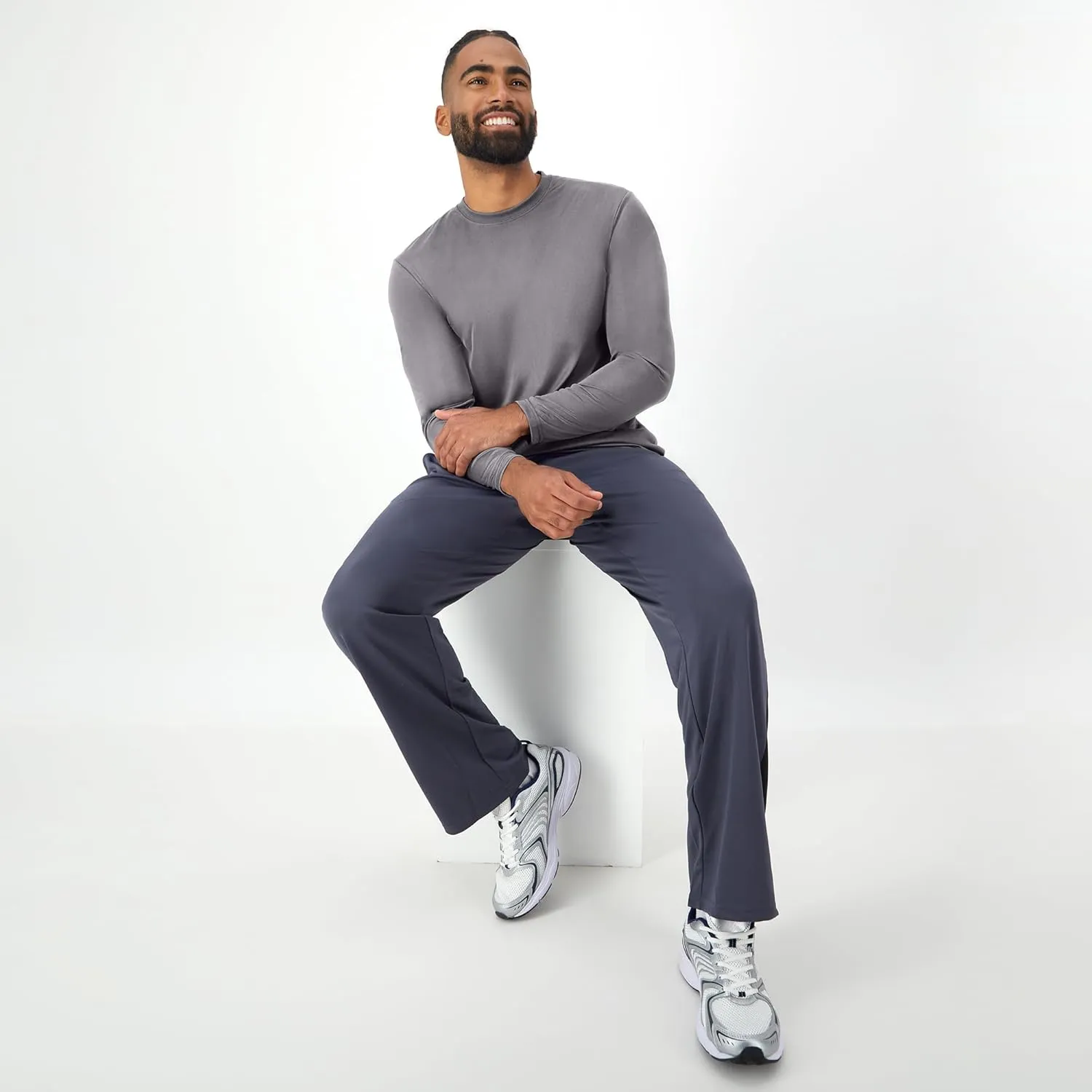 Hanes Sport Men's Long-Sleeve T-Shirt Pack, Cool DRI Moisture-Wicking Performance T-Shirts, Performance Tee, 2-Pack