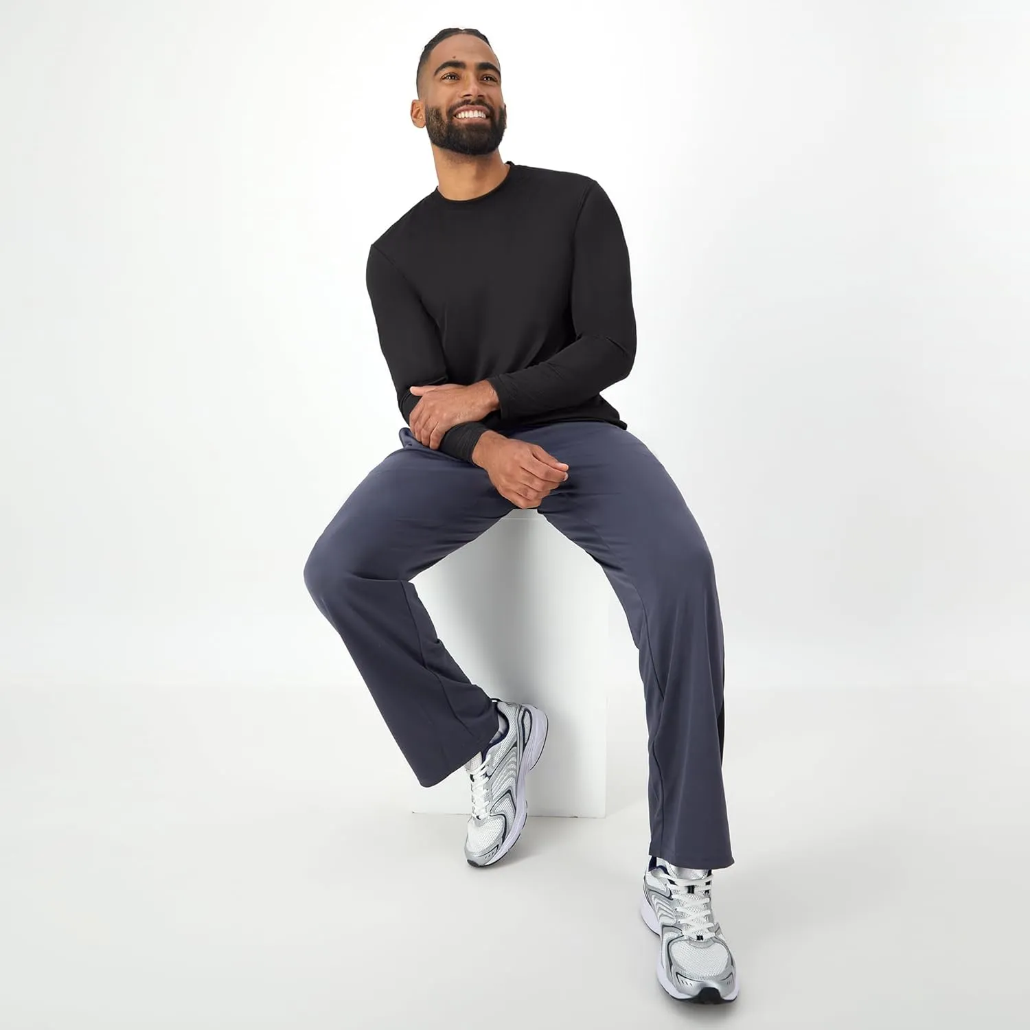 Hanes Sport Men's Long-Sleeve T-Shirt Pack, Cool DRI Moisture-Wicking Performance T-Shirts, Performance Tee, 2-Pack
