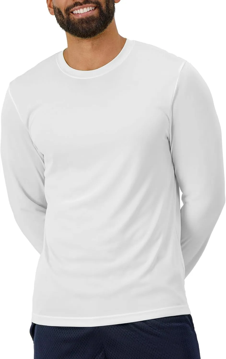 Hanes Sport Men's Long-Sleeve T-Shirt Pack, Cool DRI Moisture-Wicking Performance T-Shirts, Performance Tee, 2-Pack