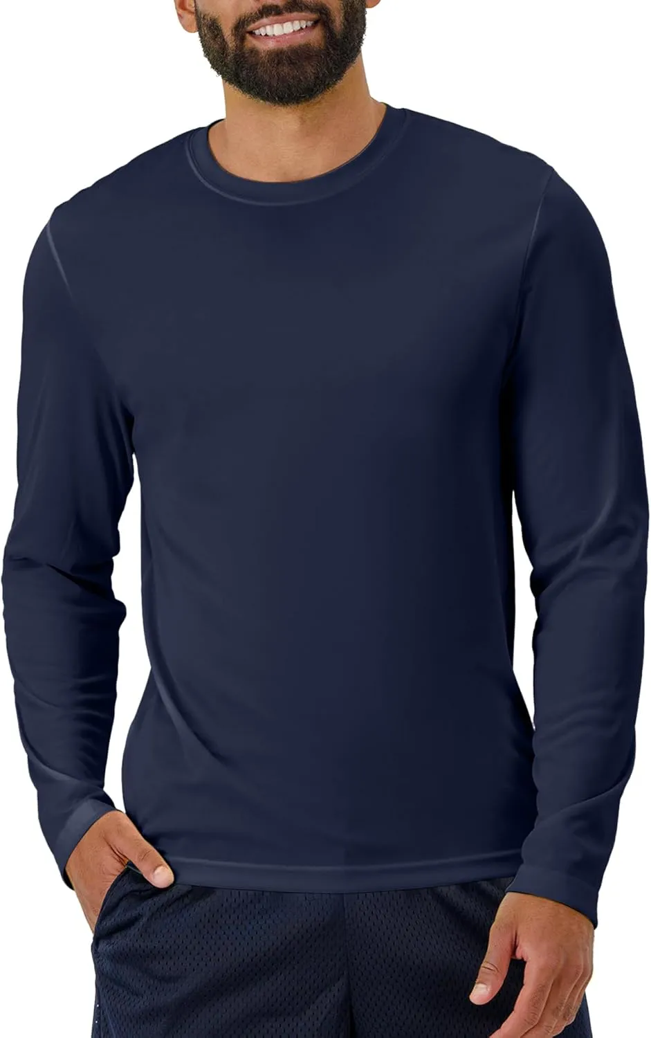 Hanes Sport Men's Long-Sleeve T-Shirt Pack, Cool DRI Moisture-Wicking Performance T-Shirts, Performance Tee, 2-Pack