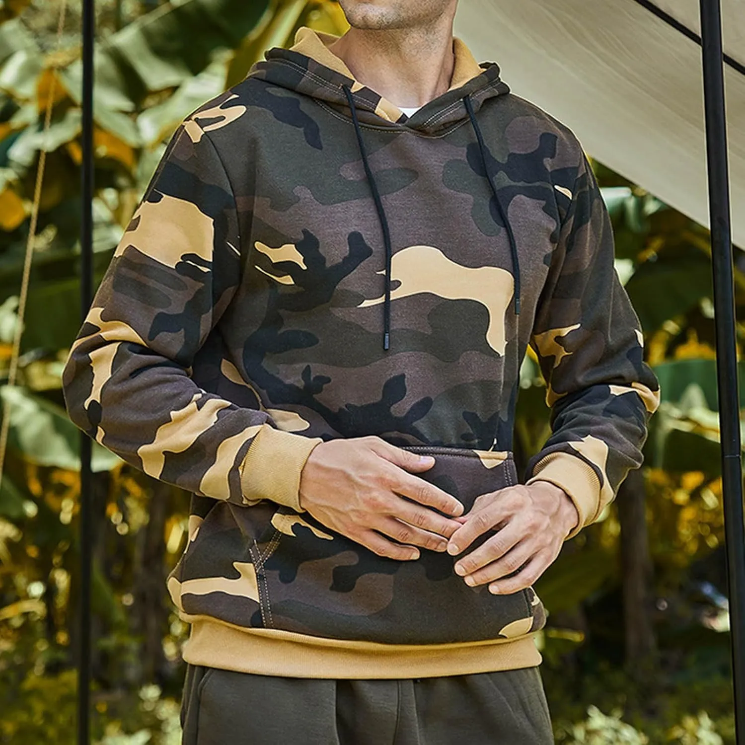 Hoodies for Men Soft Hooded Sweatshirts Training Long Sleeve Hoodies Patterned Fall Pullover Winter Shirts