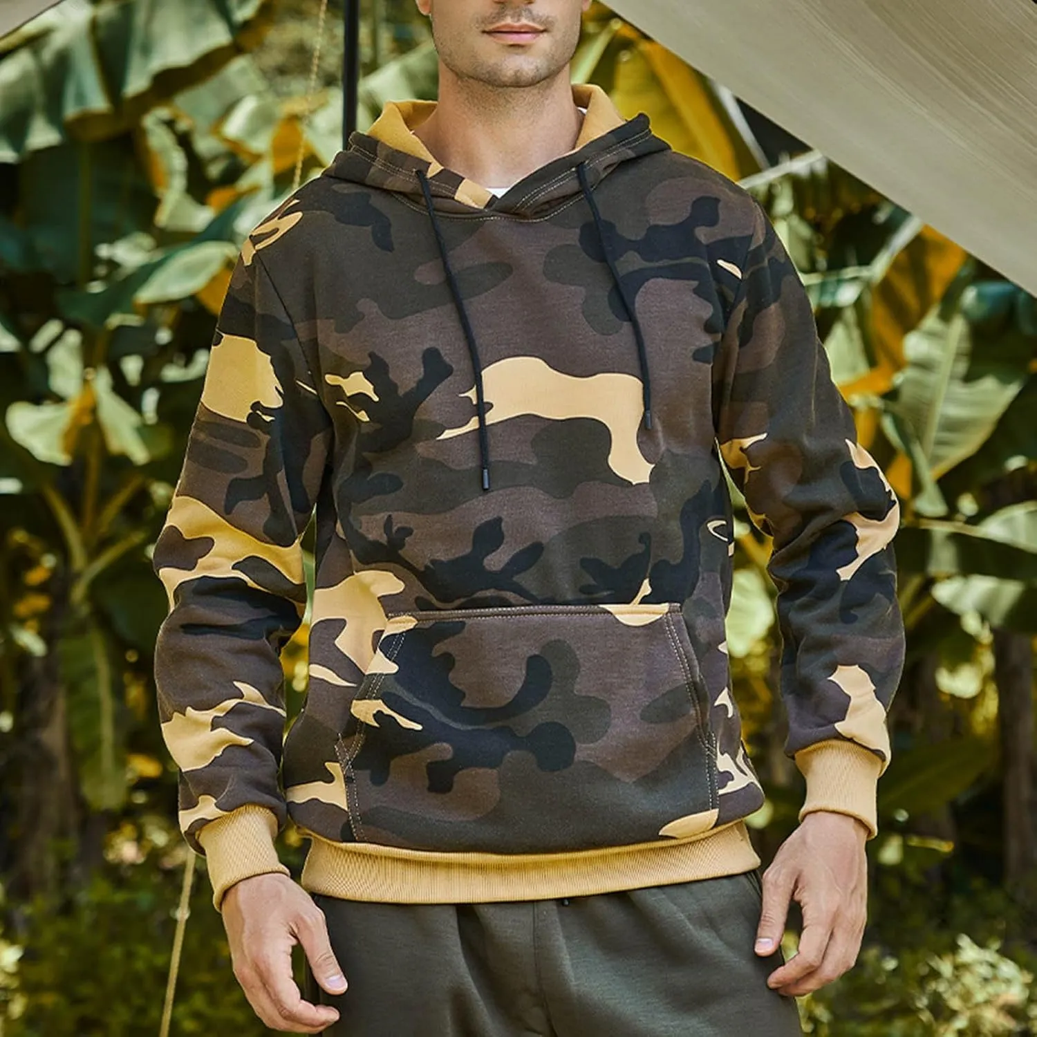 Hoodies for Men Soft Hooded Sweatshirts Training Long Sleeve Hoodies Patterned Fall Pullover Winter Shirts