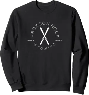 Jackson Hole Wyoming Graphic Vintage Ski Sweatshirt Sweatshirt