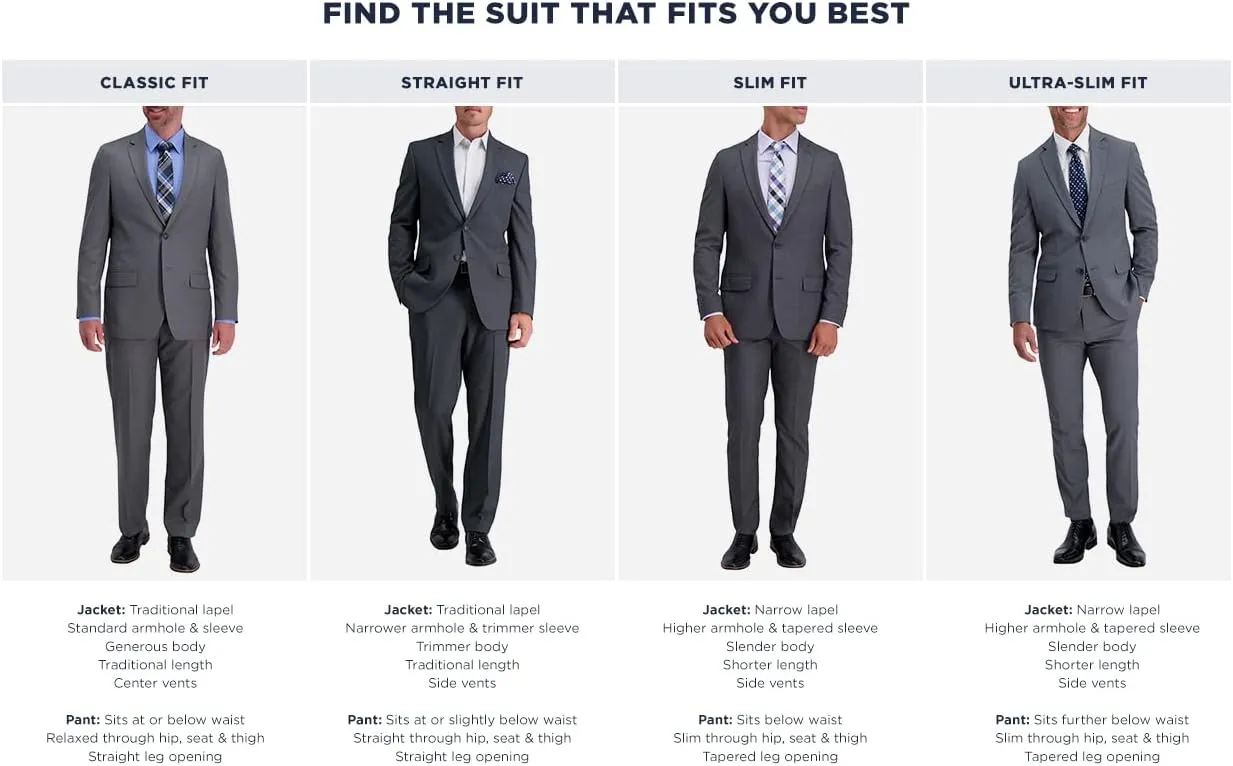 J.M. Haggar Men's Ultra Slim Premium Flex Suit Seperates- Pant and Jackets