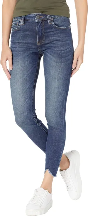 KUT from the Kloth™ Connie High-Rise Ankle Skinny Jeans for Women – Blended Fabric – Five Pockets