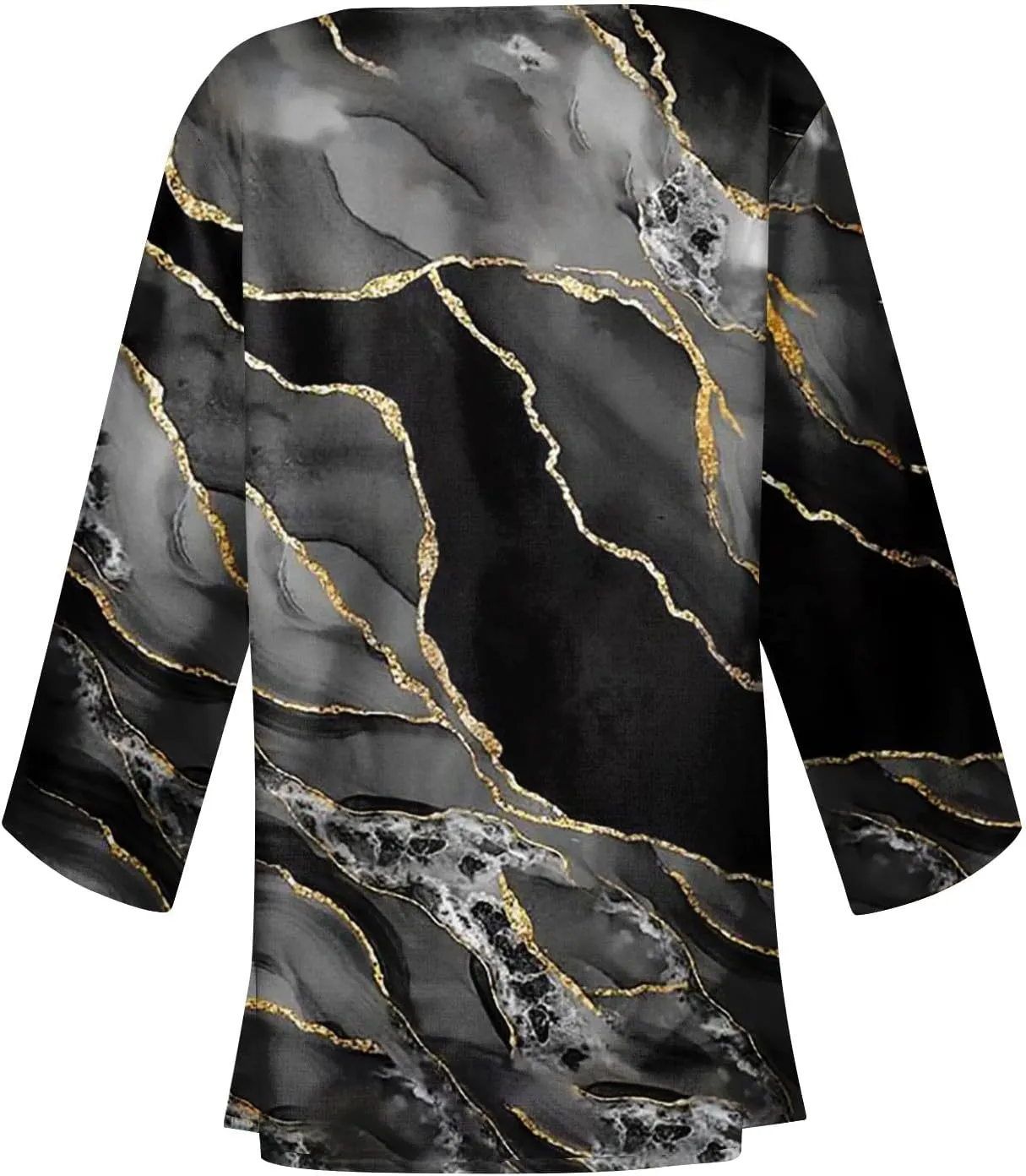 Lightweight Cardigans for Women 3/4 Sleeve Trendy Open Front Cardigan Floral Printed Comfy Dressy Cardigans