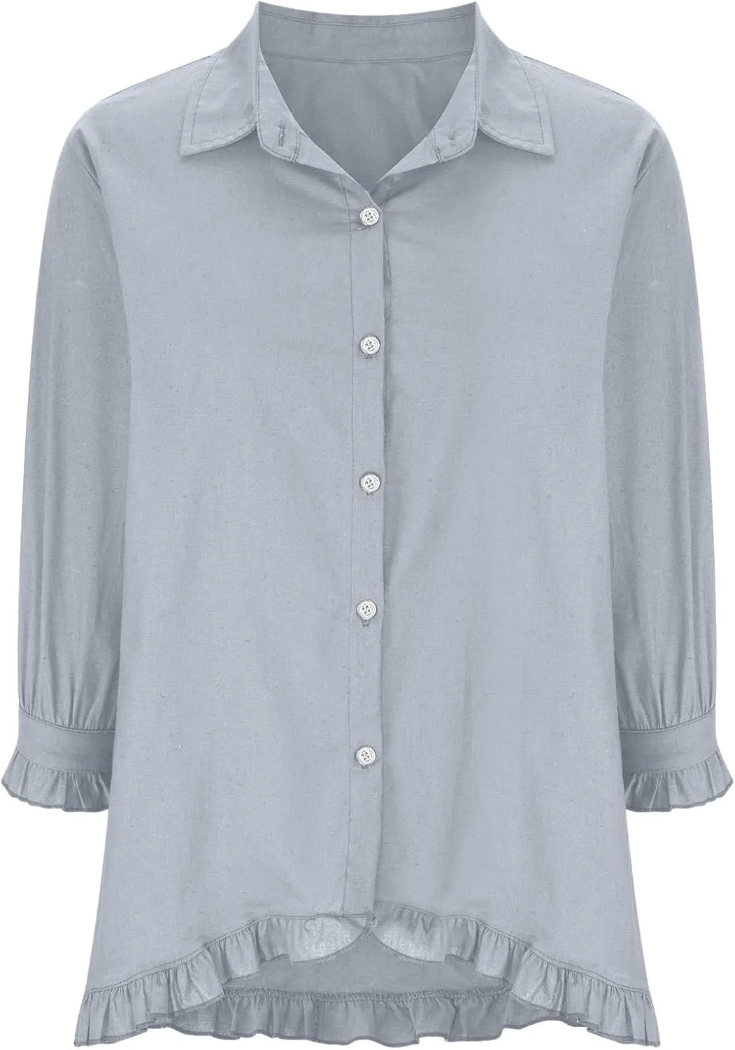 Linen Shirts for Women Casual Button Down Half Sleeve Tops Soft Lightweight Boho Summer Blouse Trendy Hawaii T-Shirt