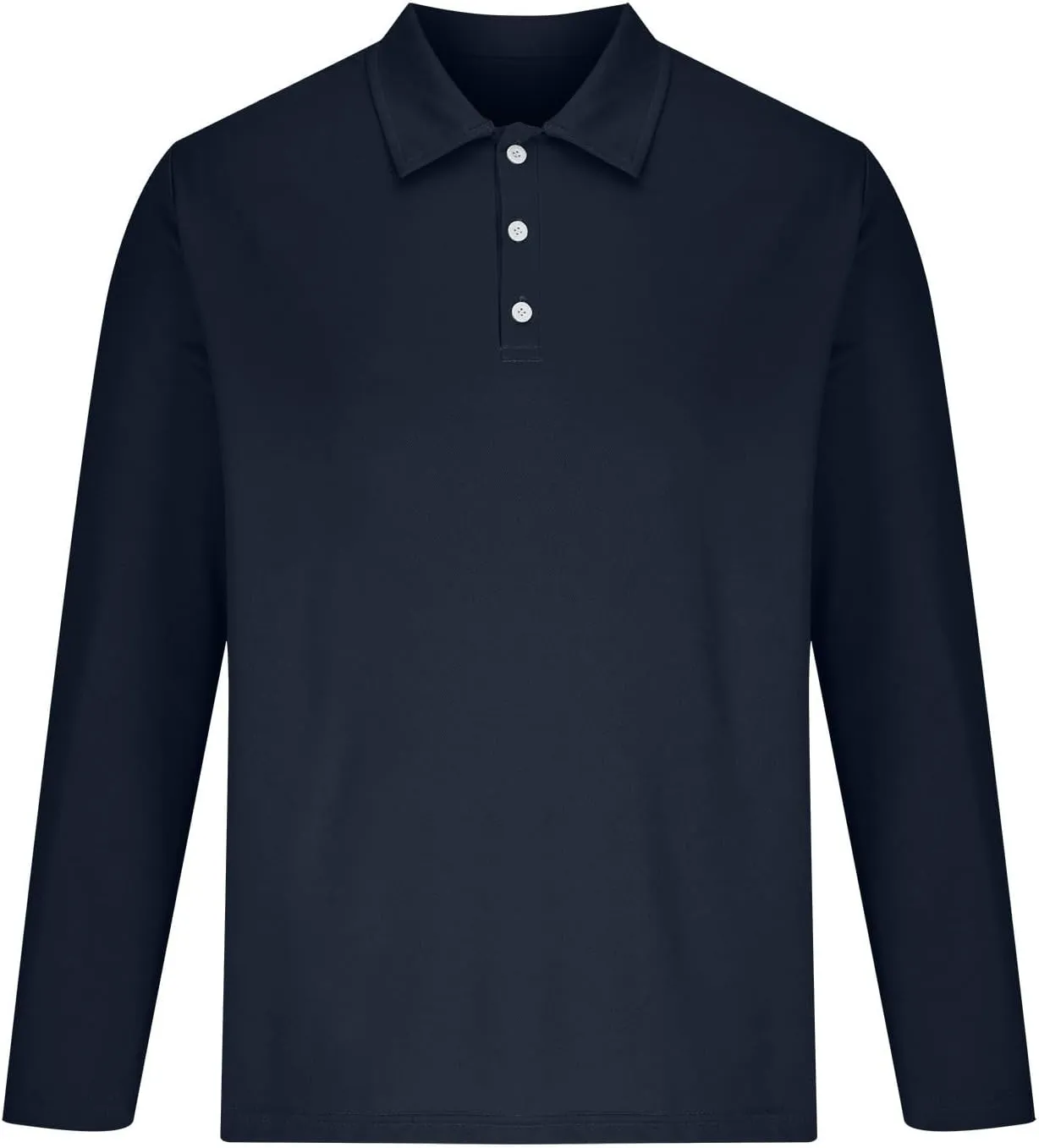 Long Sleeve Polo Shirt for Men Casual Workwear Office Outfit Regular Fit Performance Tee Fall Solid Stylish Tops