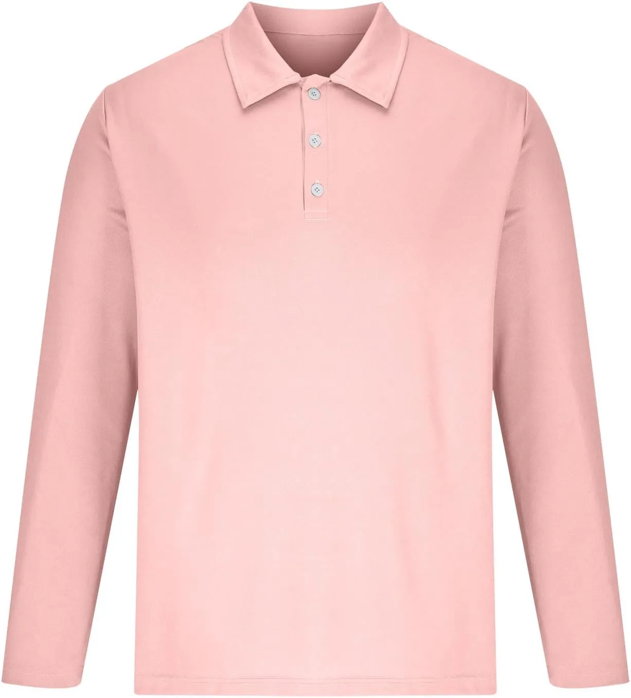 Long Sleeve Polo Shirt for Men Casual Workwear Office Outfit Regular Fit Performance Tee Fall Solid Stylish Tops