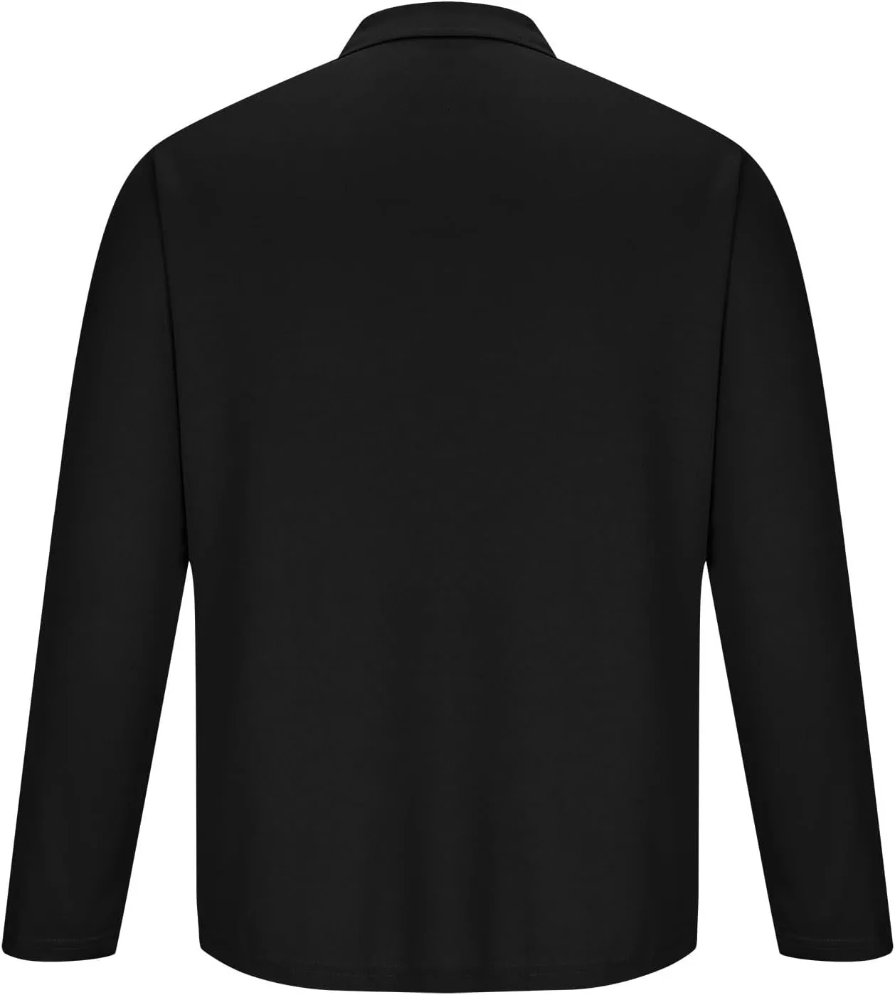 Long Sleeve Polo Shirt for Men Casual Workwear Office Outfit Regular Fit Performance Tee Fall Solid Stylish Tops