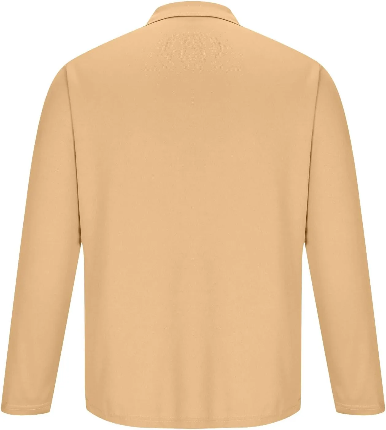Long Sleeve Polo Shirt for Men Casual Workwear Office Outfit Regular Fit Performance Tee Fall Solid Stylish Tops