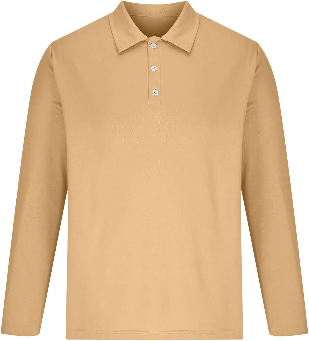 Long Sleeve Polo Shirt for Men Casual Workwear Office Outfit Regular Fit Performance Tee Fall Solid Stylish Tops