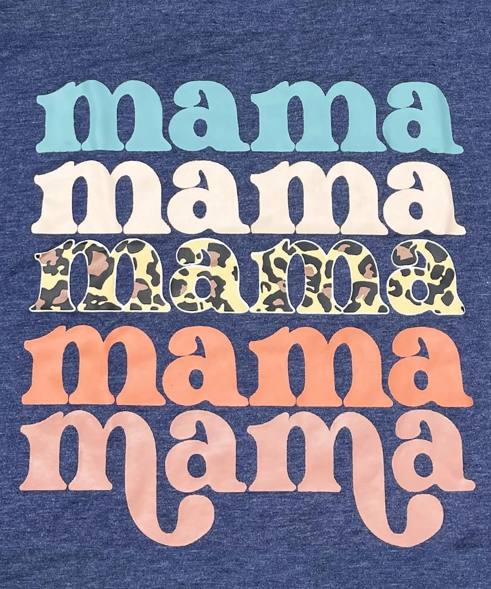 Mama Shirts for Women Thanksgiving Shirts Cute Mama Letter Graphic Tee Shirts Summer Casual Tops