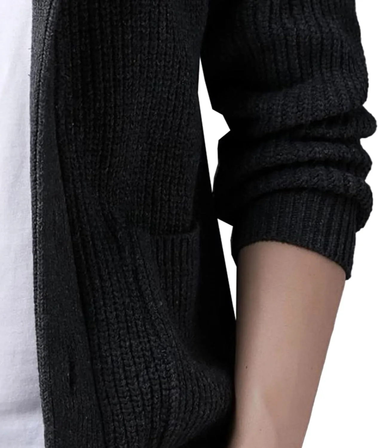 Men Button Down Casual Cardigans Slim Fit Shawl Collar Cardigans Sweater Shawl Collar Knit Cardigan Sweater