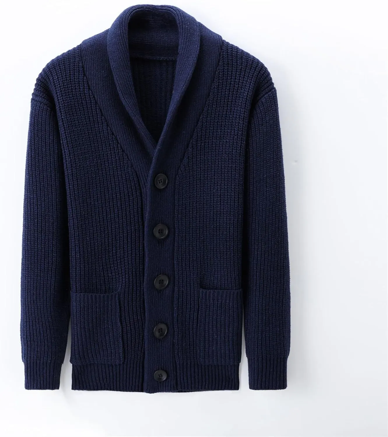 Men Button Down Casual Cardigans Slim Fit Shawl Collar Cardigans Sweater Shawl Collar Knit Cardigan Sweater