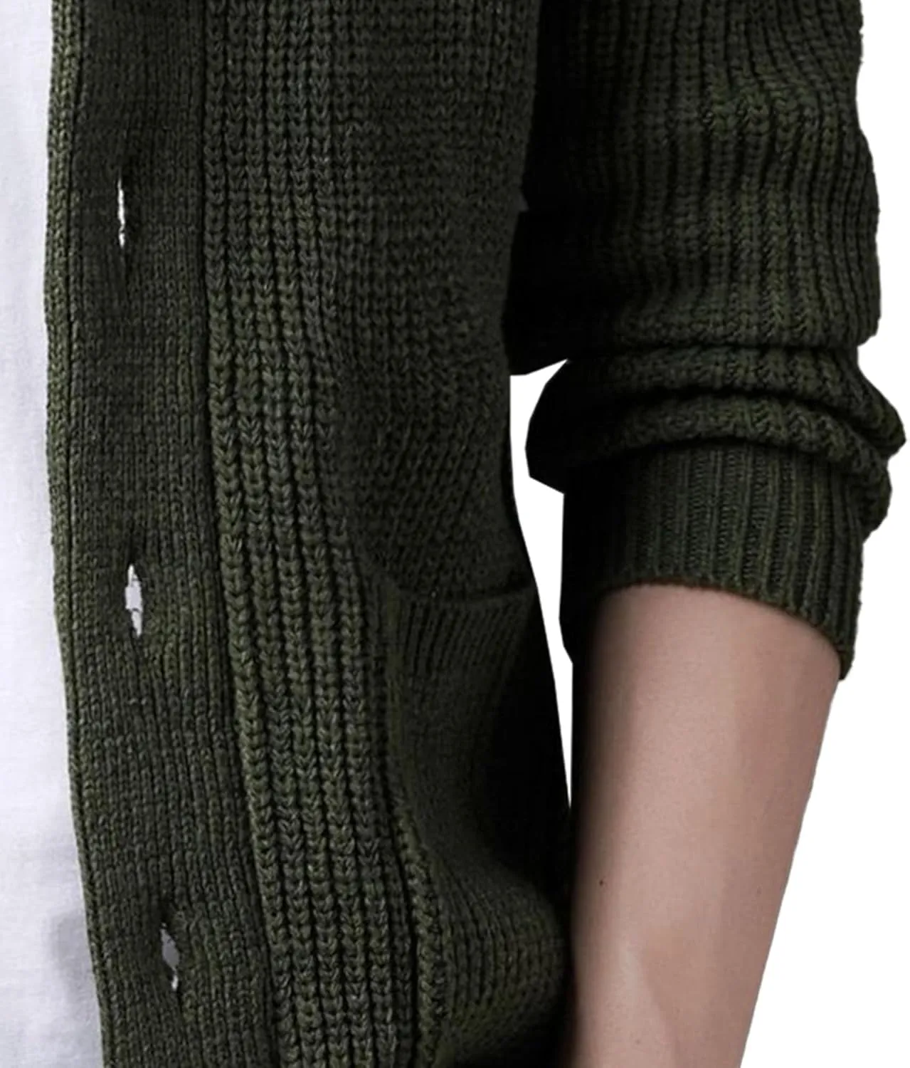 Men Button Down Casual Cardigans Slim Fit Shawl Collar Cardigans Sweater Shawl Collar Knit Cardigan Sweater