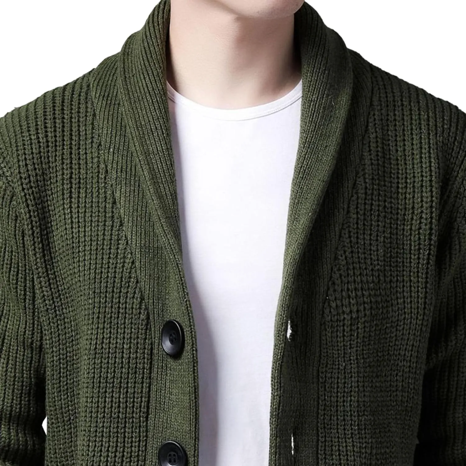 Men Button Down Casual Cardigans Slim Fit Shawl Collar Cardigans Sweater Shawl Collar Knit Cardigan Sweater