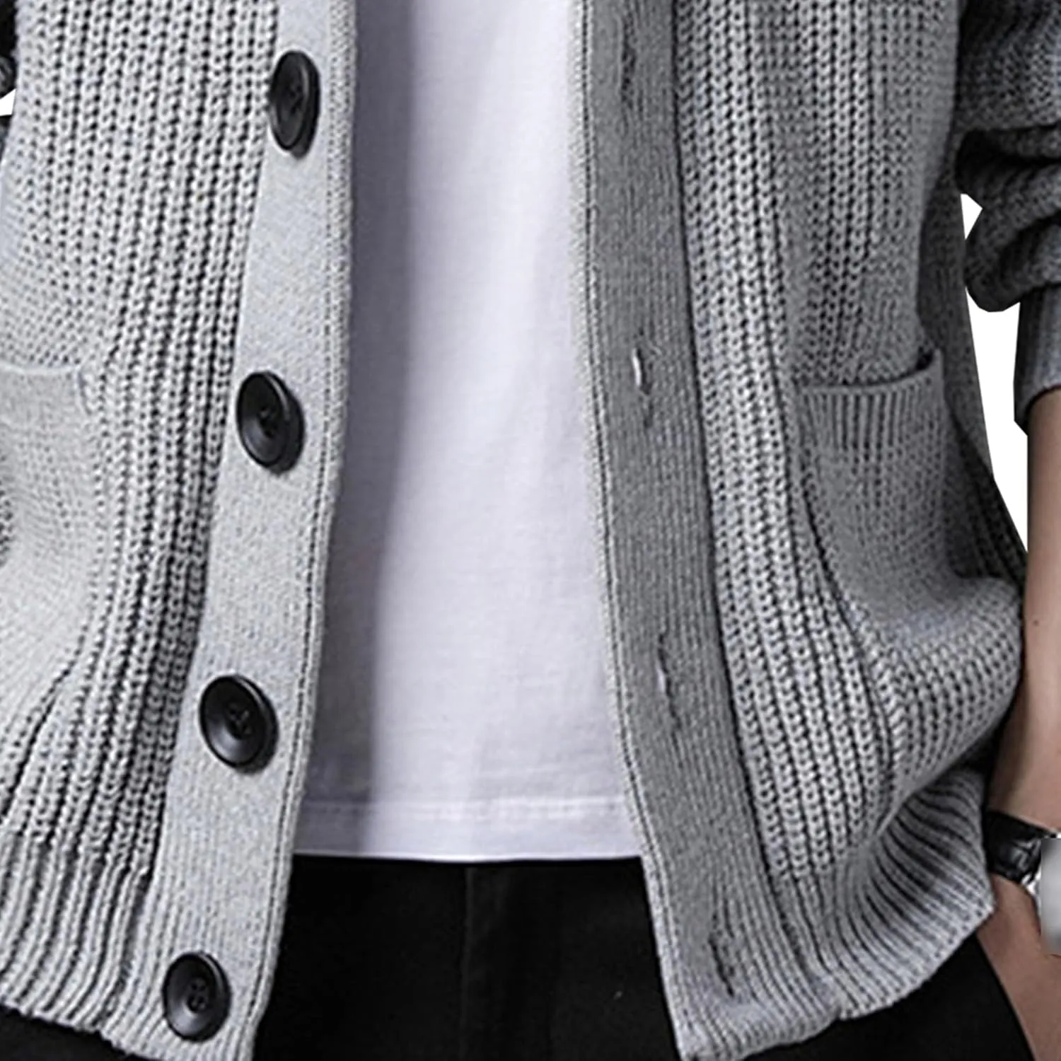 Men Button Down Casual Cardigans Slim Fit Shawl Collar Cardigans Sweater Shawl Collar Knit Cardigan Sweater