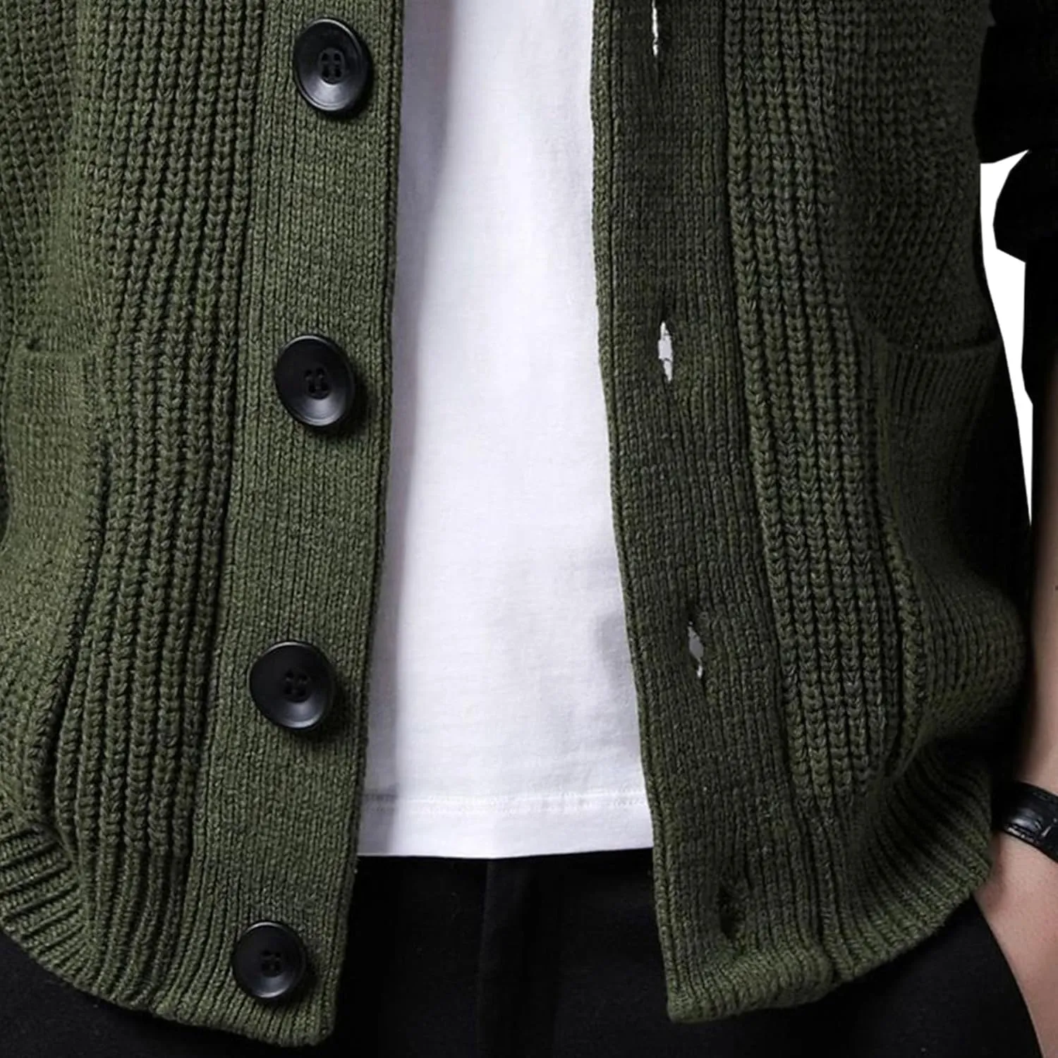 Men Button Down Casual Cardigans Slim Fit Shawl Collar Cardigans Sweater Shawl Collar Knit Cardigan Sweater