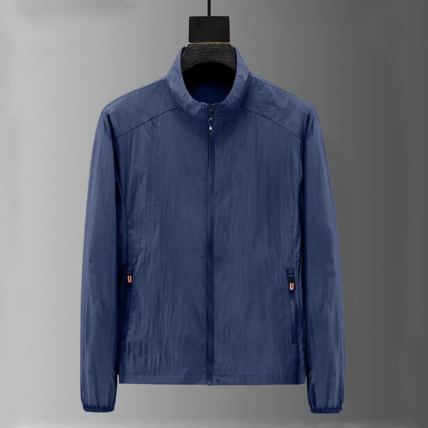 Mens Cycling Rain Jacket Outdoor Lightweight Waterproof Packable Soft Shell Windbreaker Jacket for Hiking Golf Running