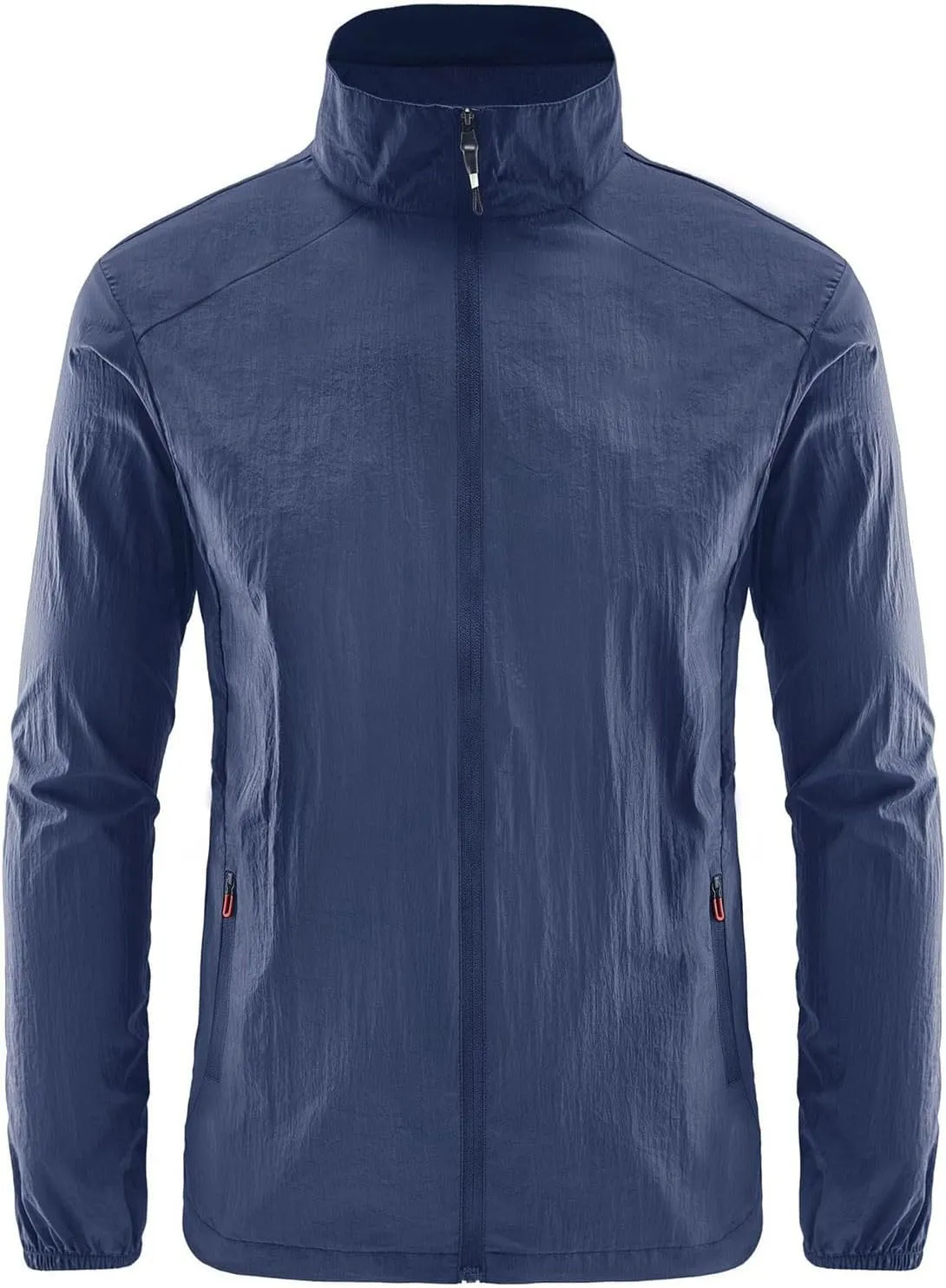 Mens Cycling Rain Jacket Outdoor Lightweight Waterproof Packable Soft Shell Windbreaker Jacket for Hiking Golf Running