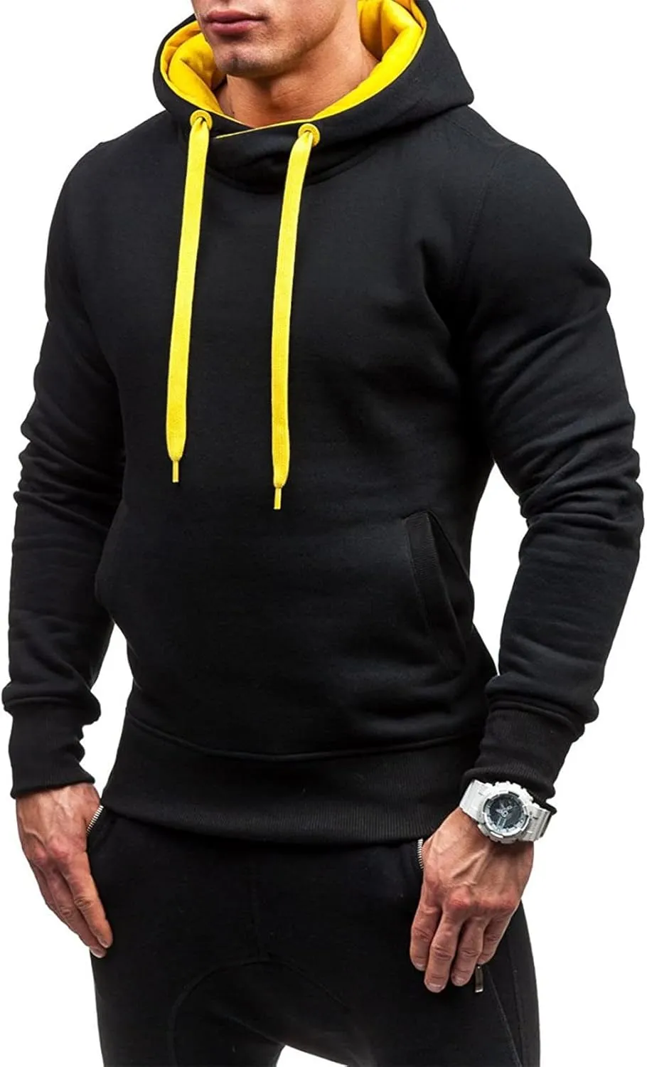 Mens Long Sleeve Hoodies Autumn Winter Men's Sweater Hoodie Warm Color Sweatshirt Jacket Sweatshirts Hoodies