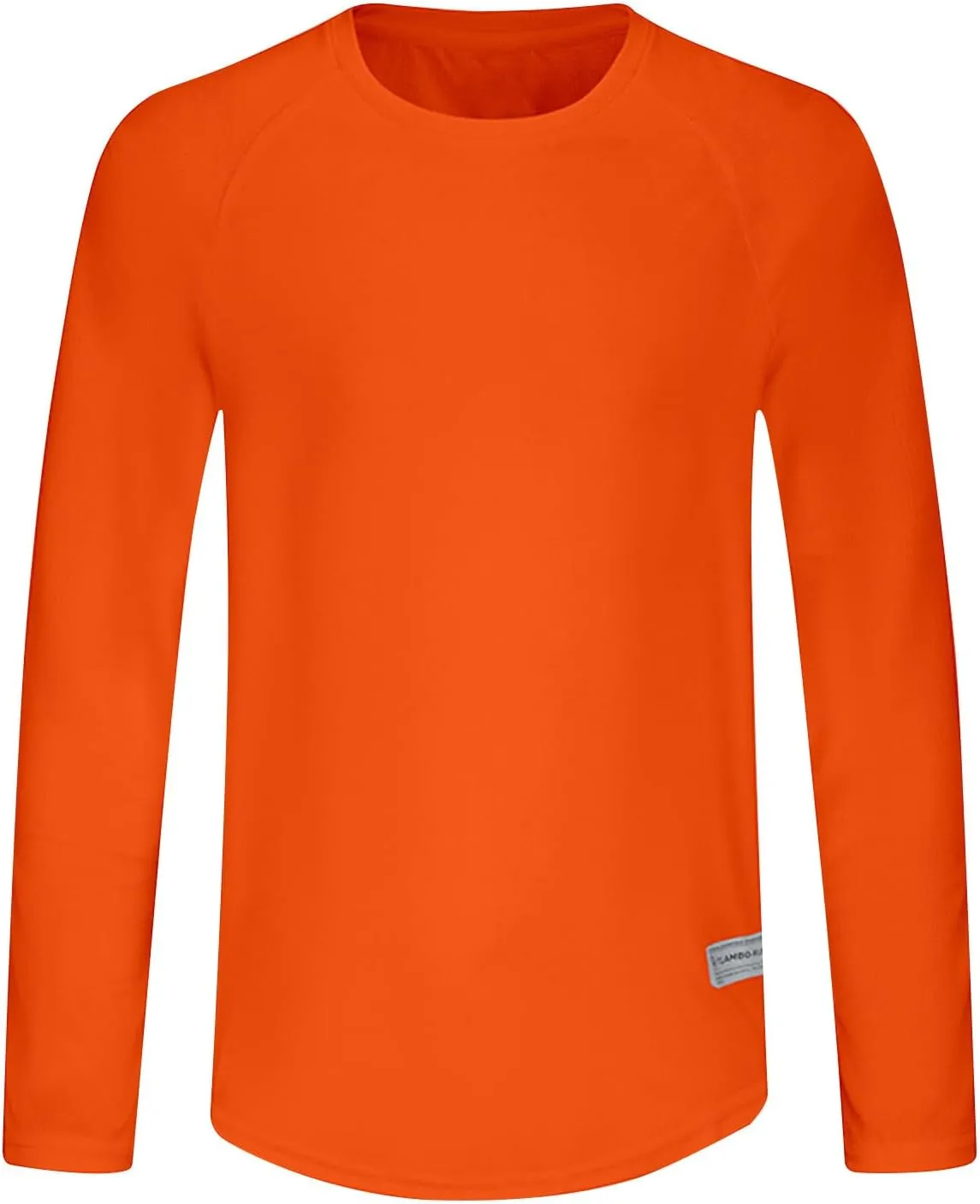 Men's Long Sleeve Pullover Quick Dry UPF 50  UV Swim Sun Shirt Running Fishing Workout Tee Outdoor Training Top