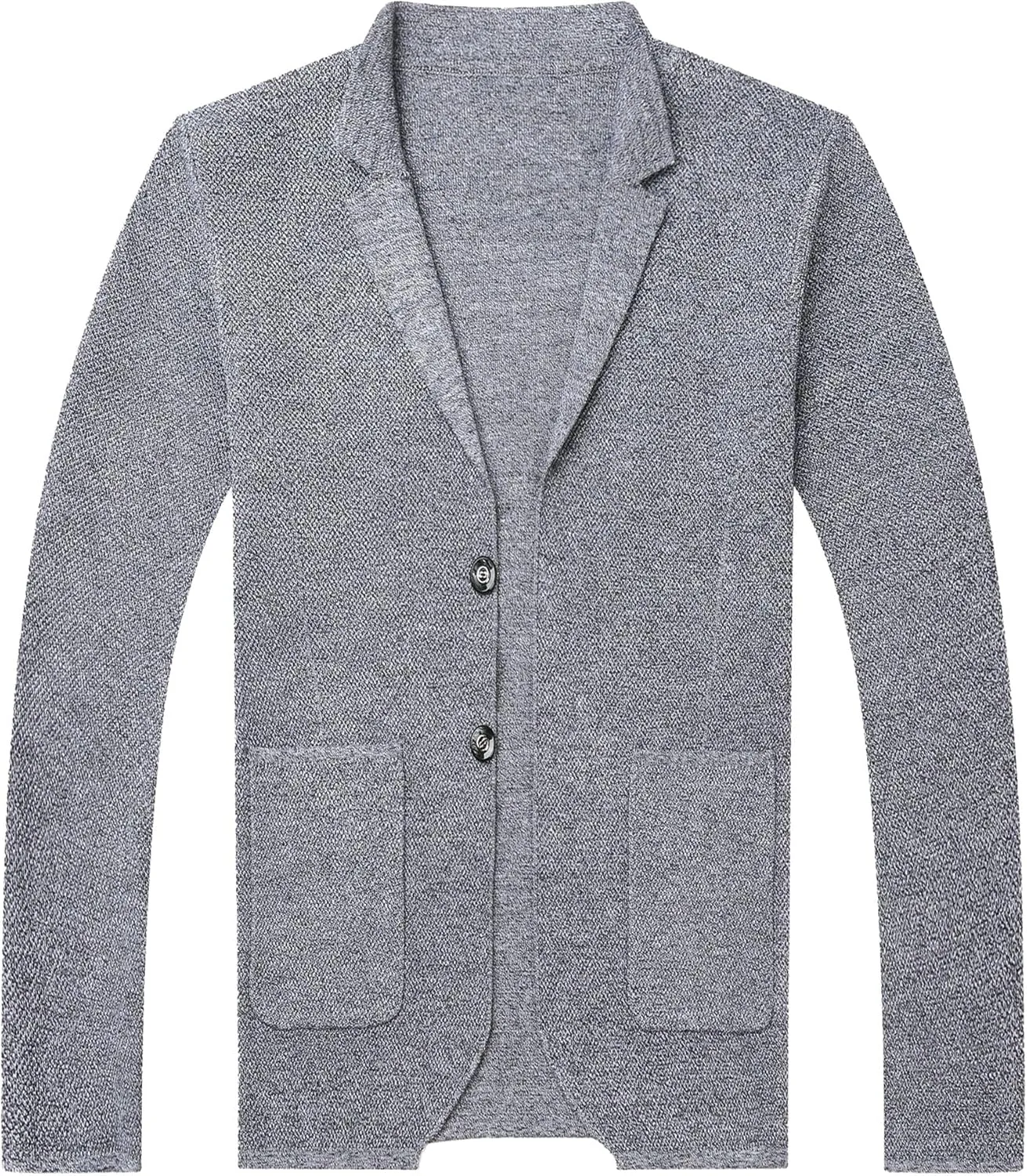 Mens Notch Collar Cardigans Sweaters Classic Casual Knit Textured Sweater Button Down Sweatshirt Cardigans