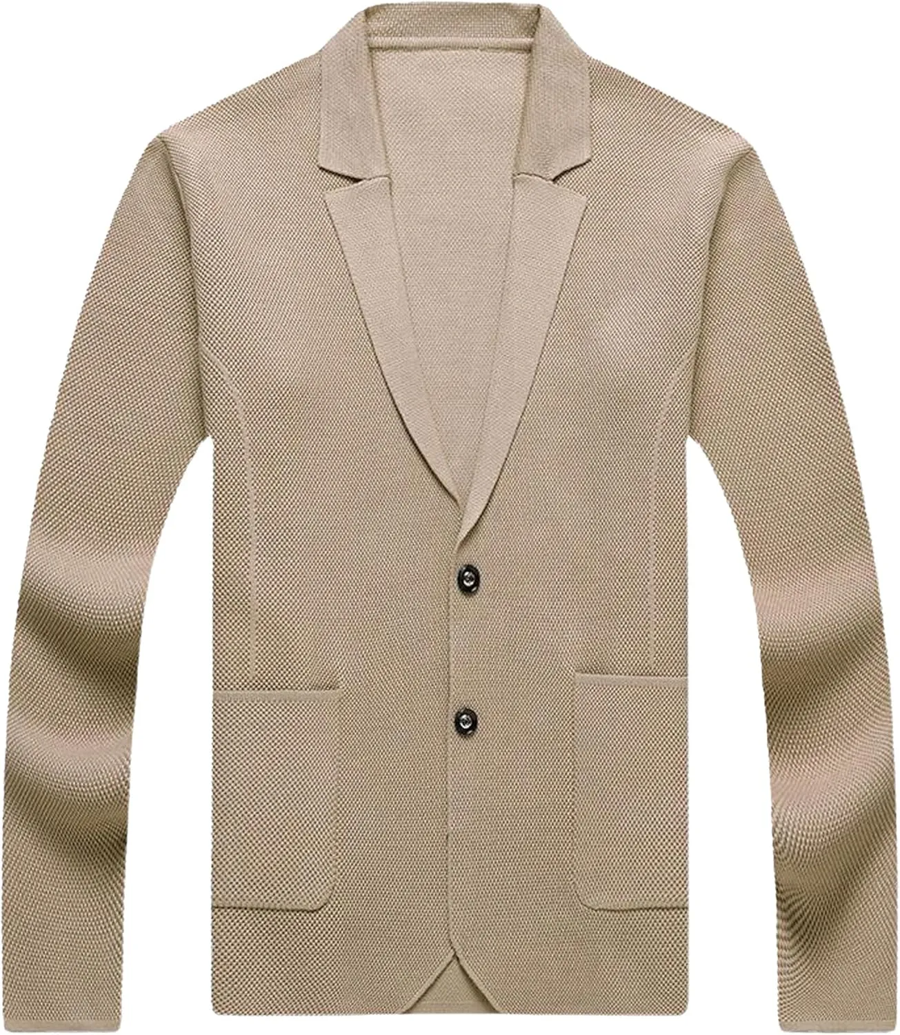 Mens Notch Collar Cardigans Sweaters Classic Casual Knit Textured Sweater Button Down Sweatshirt Cardigans