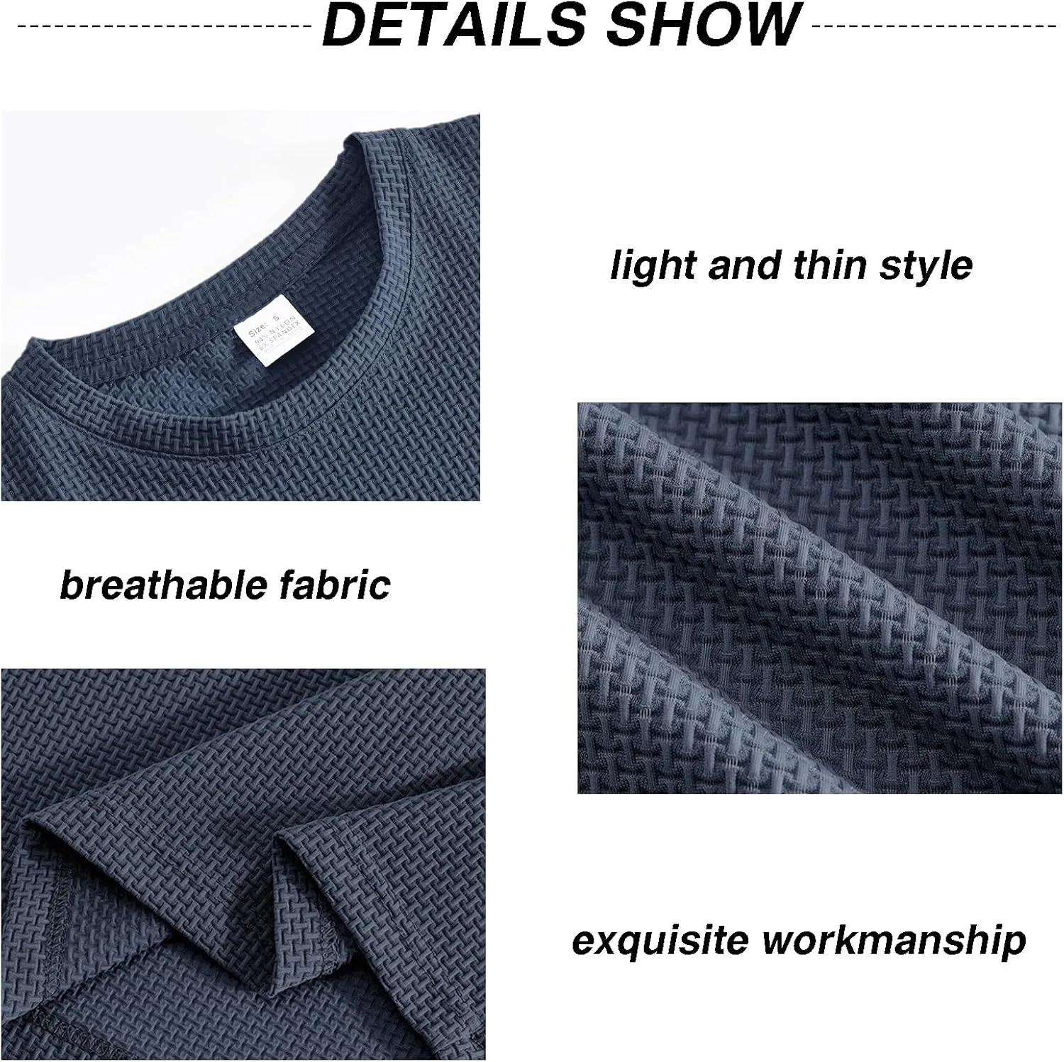 Men's T-Shirts Casual Knit Short Sleeve Crewneck Shirts Crewneck Shirts Knitted Pullover Tees