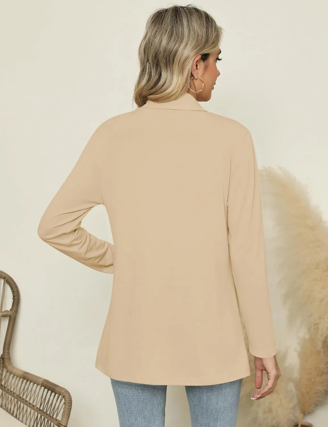 Micoson Long Sleeve Lightweight Thin 2025 Summer Cardigan for Women Casual Loose Fit Kimono Cover Up with Pockets