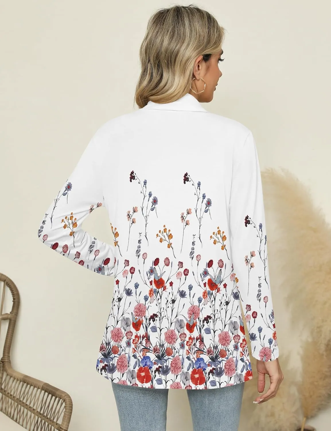 Micoson Long Sleeve Lightweight Thin 2025 Summer Cardigan for Women Casual Loose Fit Kimono Cover Up with Pockets