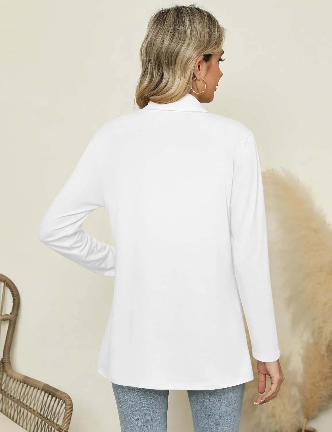 Micoson Long Sleeve Lightweight Thin 2025 Summer Cardigan for Women Casual Loose Fit Kimono Cover Up with Pockets