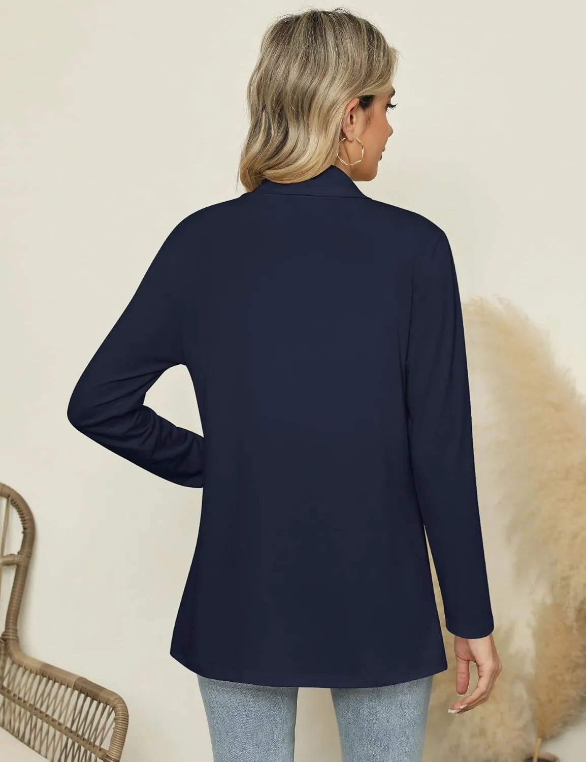 Micoson Long Sleeve Lightweight Thin 2025 Summer Cardigan for Women Casual Loose Fit Kimono Cover Up with Pockets