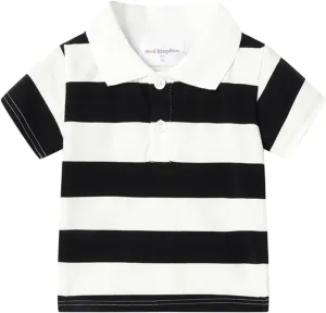 Mud Kingdom Boys Pique Polo Shirts for Toddler Short Sleeve Stripe Plain 1-9 Years