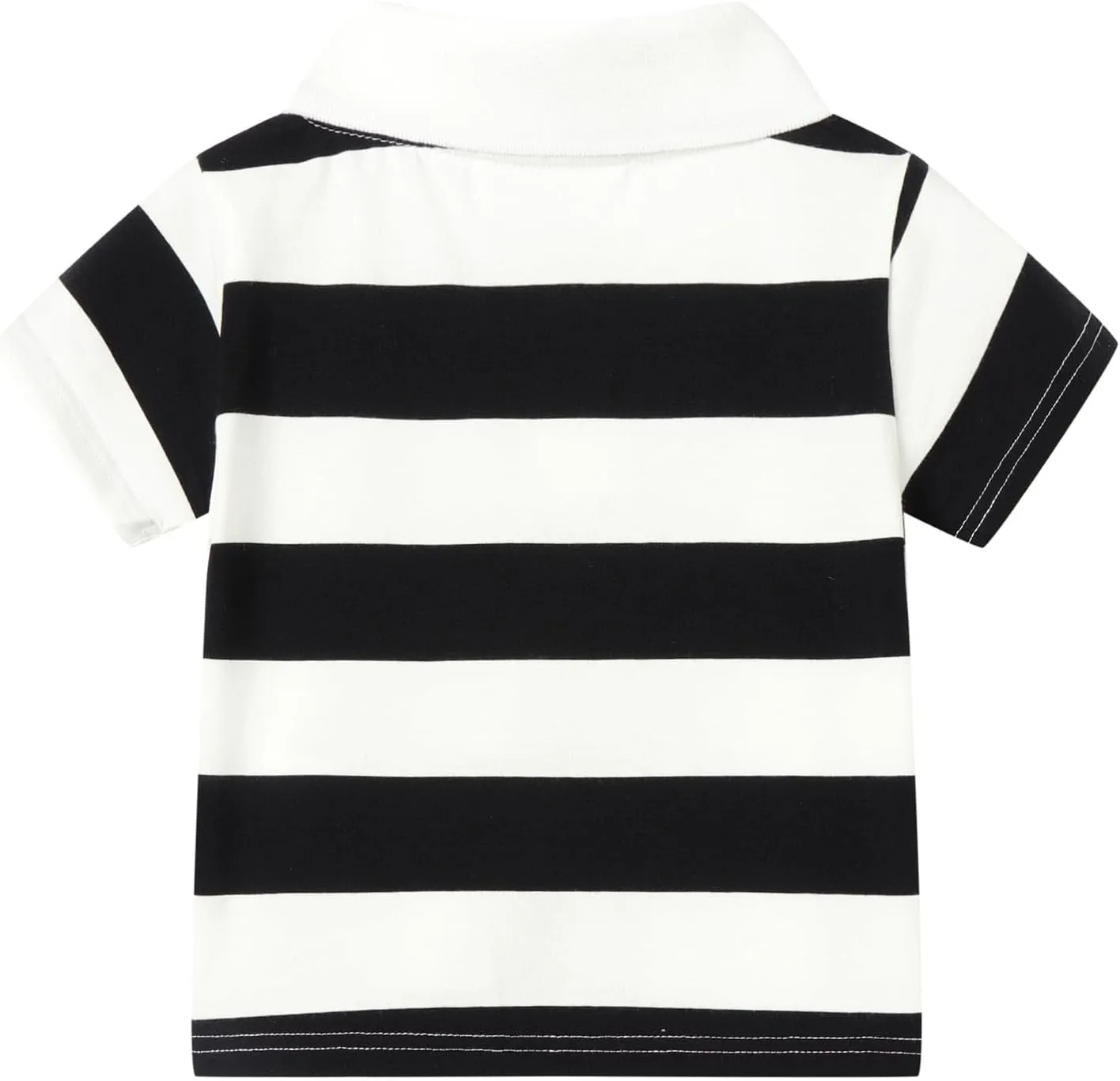 Mud Kingdom Boys Pique Polo Shirts for Toddler Short Sleeve Stripe Plain 1-9 Years