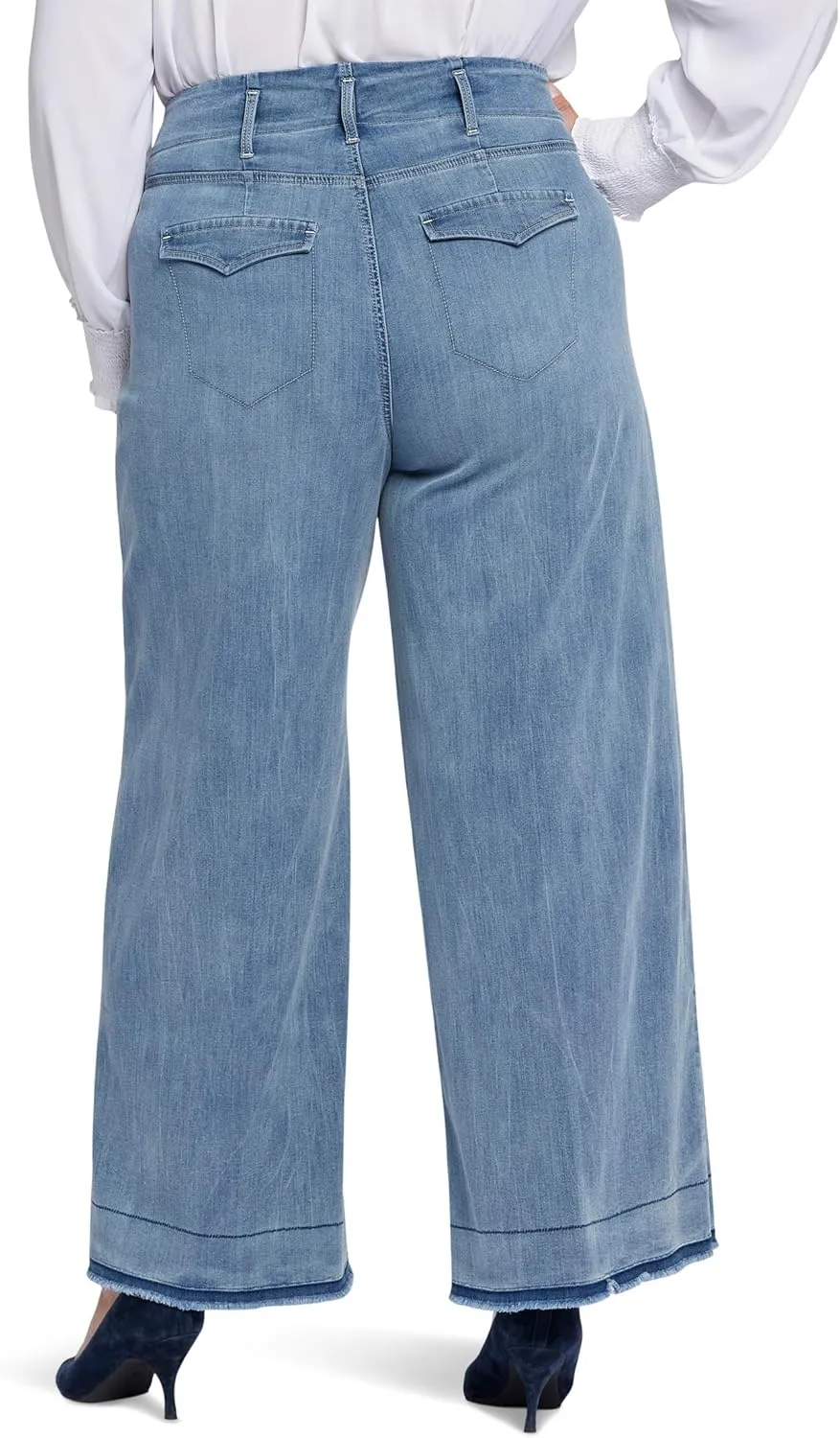 NYDJ Women's Plus Size High-Rise Mona Wide Leg In State