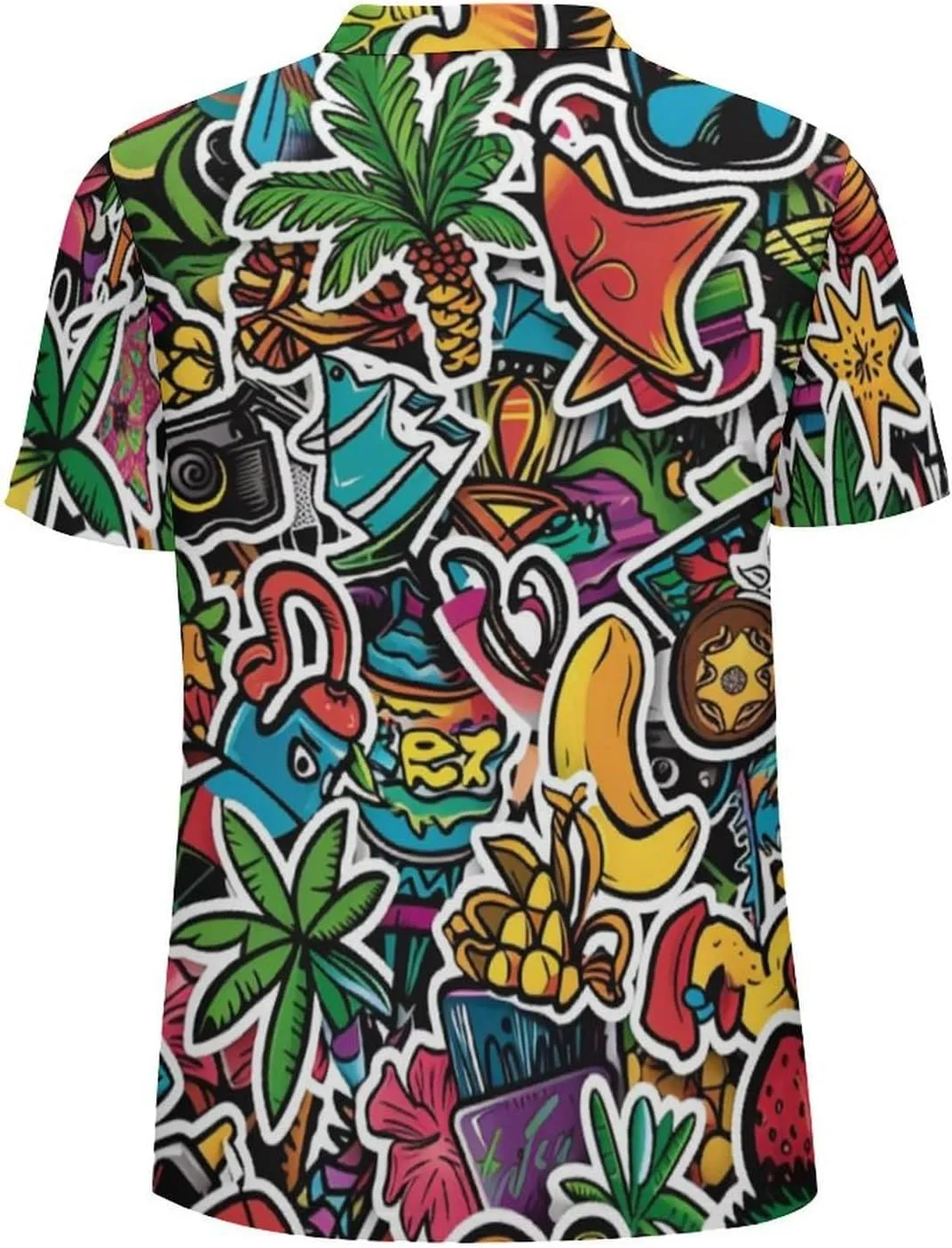 Polo Shirts for Men Dry Fit Hawaiian Graphics Golf Shirts Quick Dry Fun Tennis Short Sleeve Tees
