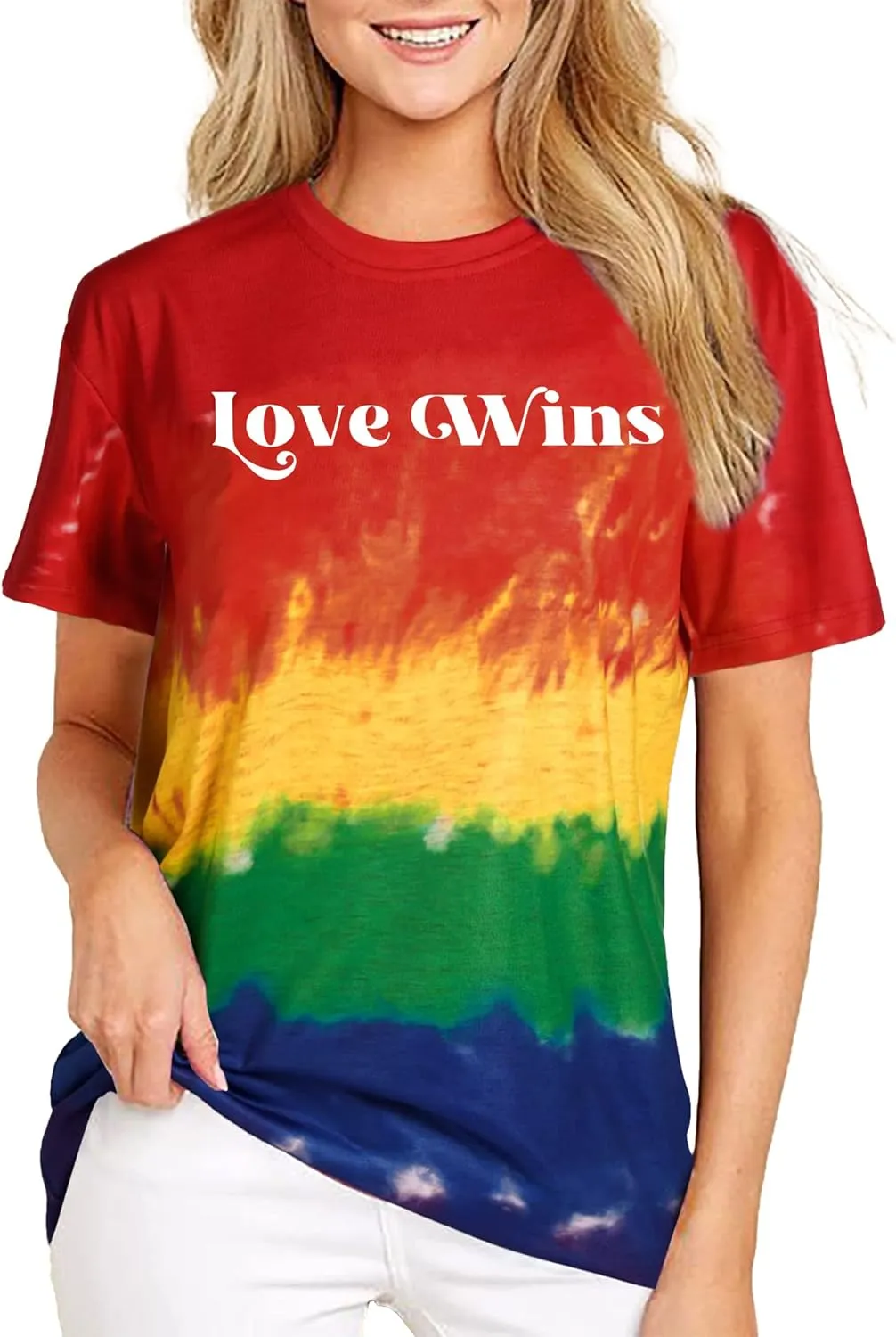 Pride T Shirts Women Rainbows Heart Graphic Tees Shirts LGBT Shirts Casual Short Sleeve Tops
