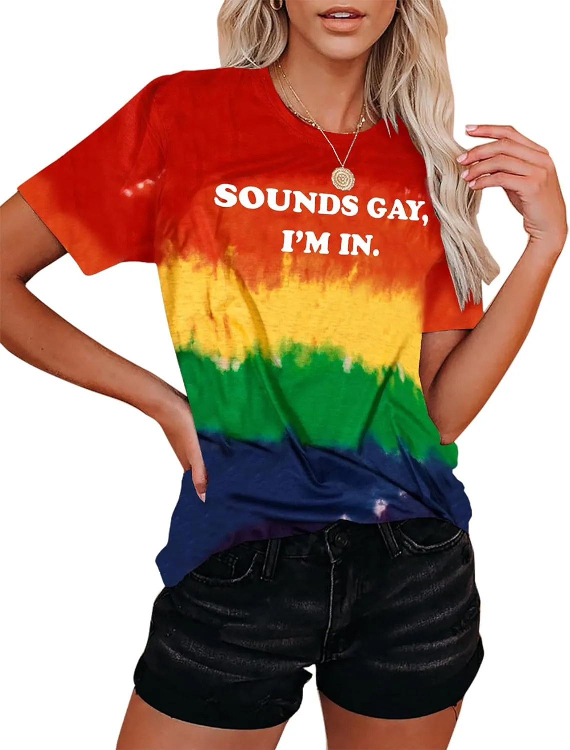 Pride T Shirts Women Rainbows Heart Graphic Tees Shirts LGBT Shirts Casual Short Sleeve Tops