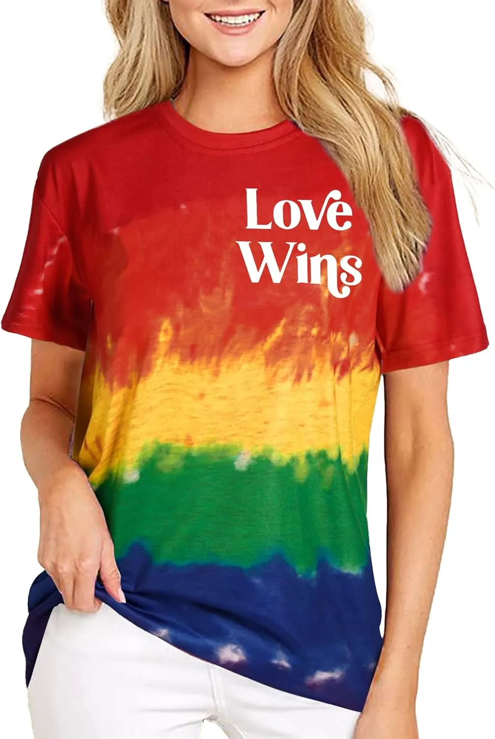 Pride T Shirts Women Rainbows Heart Graphic Tees Shirts LGBT Shirts Casual Short Sleeve Tops