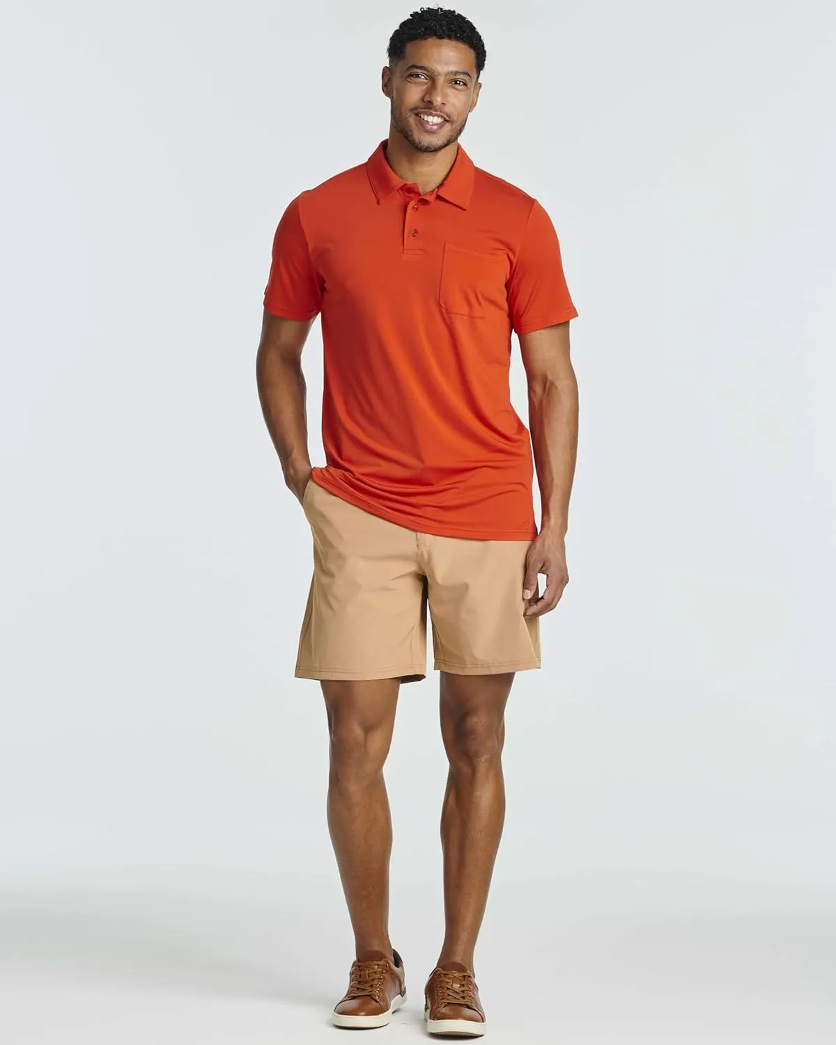 Real Essentials 3 Pack: Men's Short Sleeve Pocket Polo Shirt Dry-Fit Performance Tactical Golf (Available in Big & Tall)