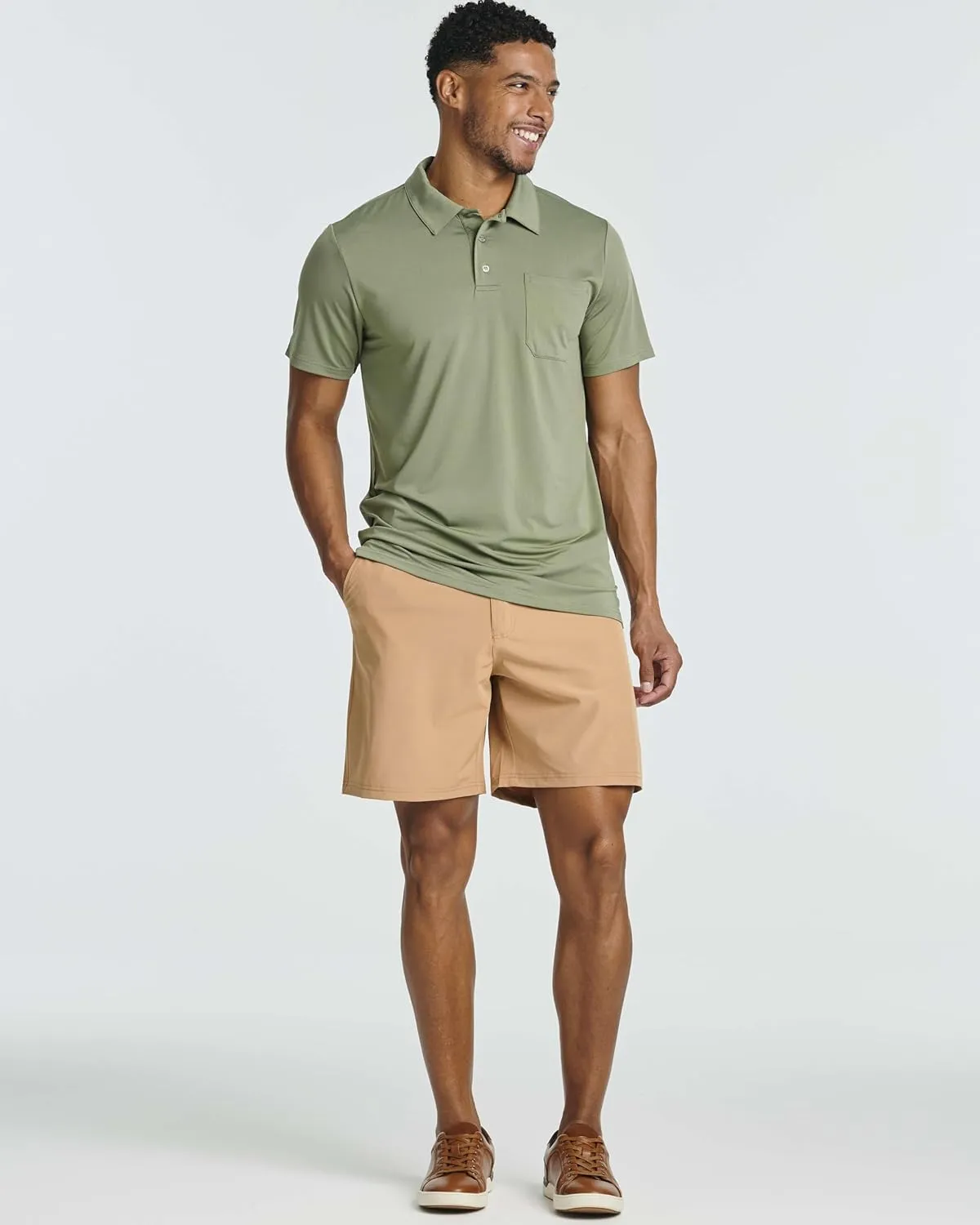 Real Essentials 3 Pack: Men's Short Sleeve Pocket Polo Shirt Dry-Fit Performance Tactical Golf (Available in Big & Tall)