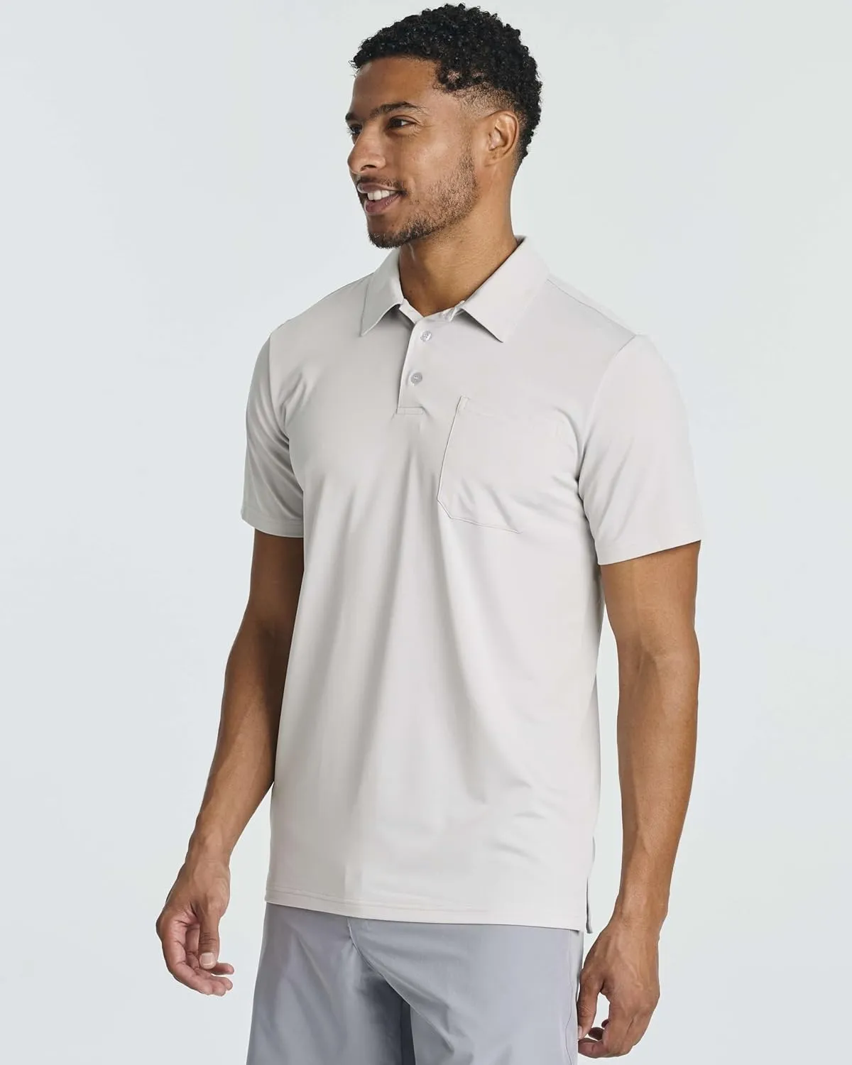 Real Essentials 3 Pack: Men's Short Sleeve Pocket Polo Shirt Dry-Fit Performance Tactical Golf (Available in Big & Tall)