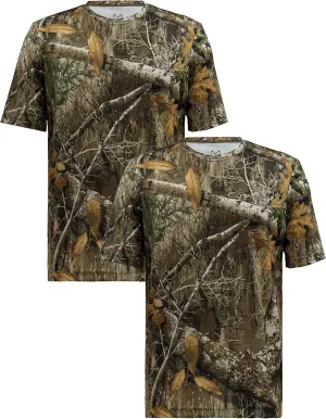 Realtree Men's 2 Pack Short Sleeve Performance Tees